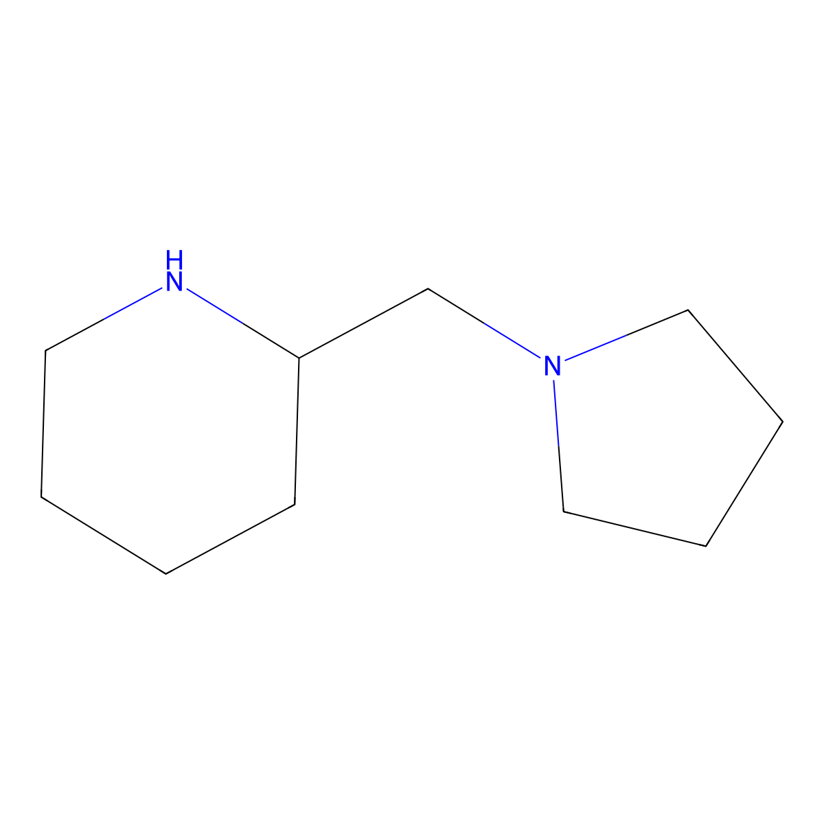 2-Pyrrolidin-1-ylmethyl-piperidine molecular structure, CAS 100158-63-2