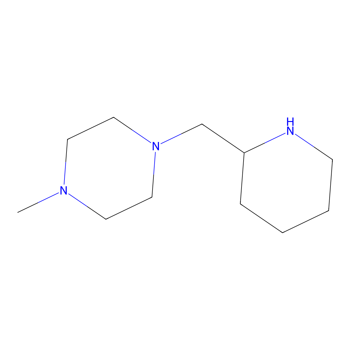 2-(4-Methyl-piperazin-1-ylmethyl)-piperidine molecular structure, CAS 100158-65-4