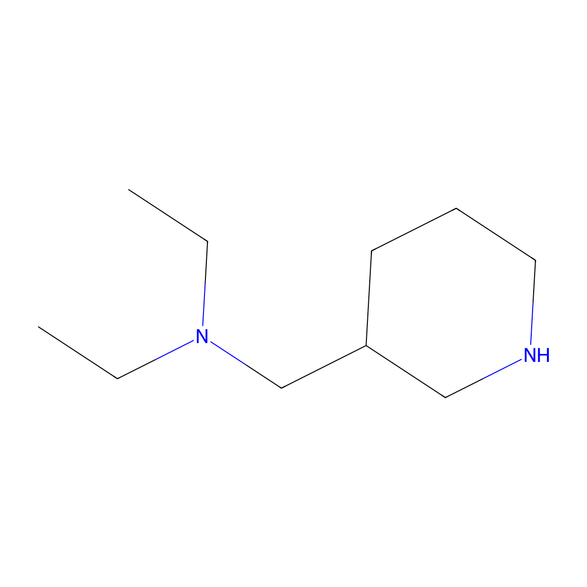 Diethyl-piperidin-3-ylmethyl-amine molecular structure, CAS 100158-78-9