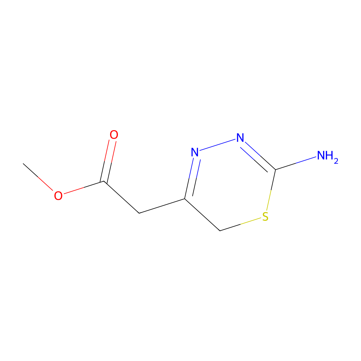 methyl 2-(2-amino-6H-1,3,4-thiadiazin-5-yl)acetate molecular structure, CAS 1001585-38-1
