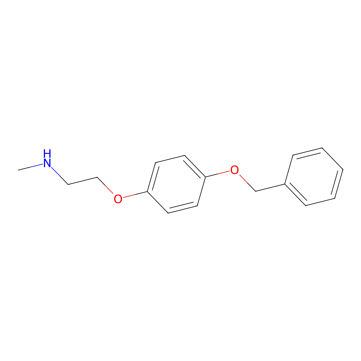 {2-[4-(Benzyloxy)phenoxy]ethyl}(methyl)amine molecular structure, CAS 1001587-28-5