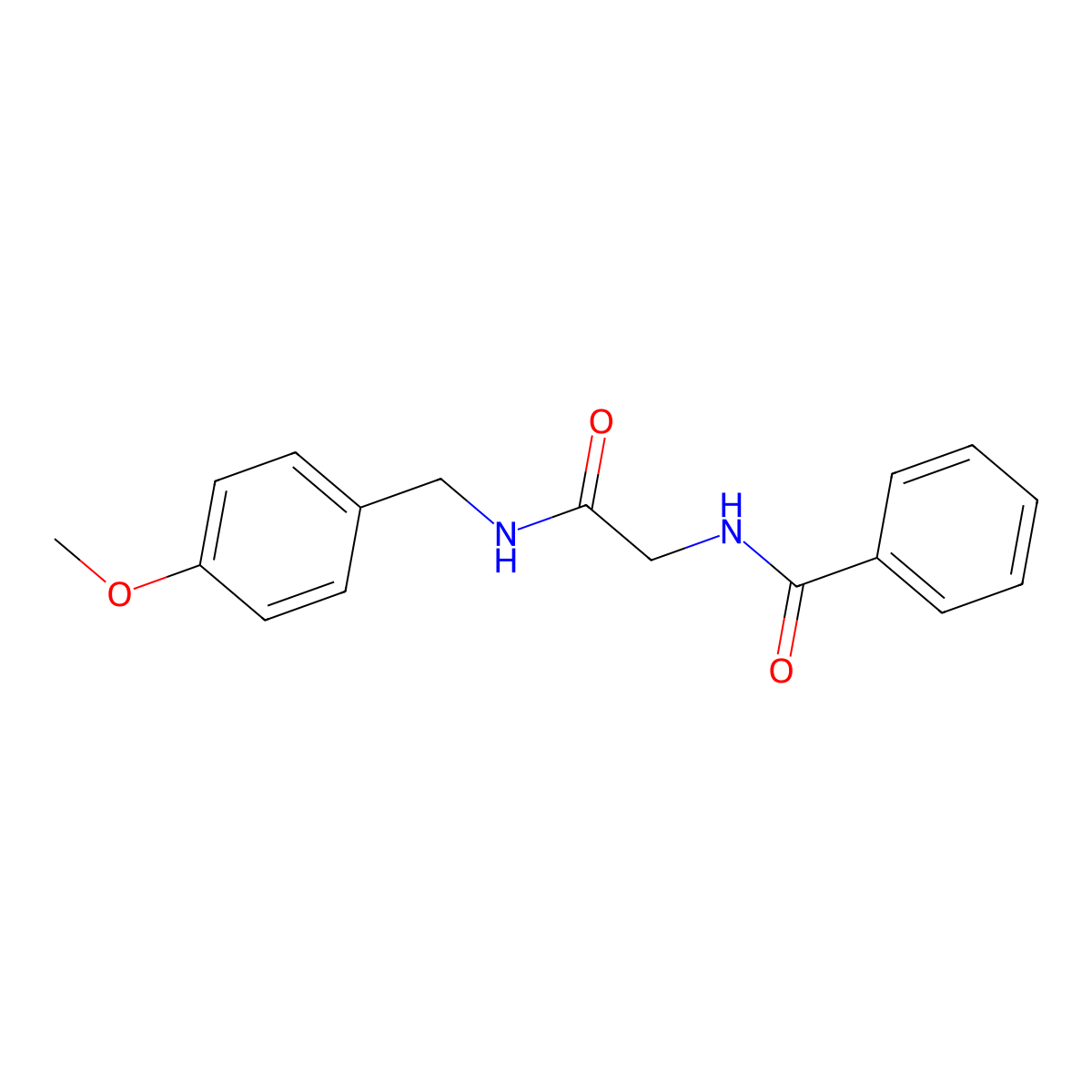 N-[2-[(4-methoxyphenyl)methylamino]-2-oxoethyl]benzamide molecular structure, CAS 1001589-47-4