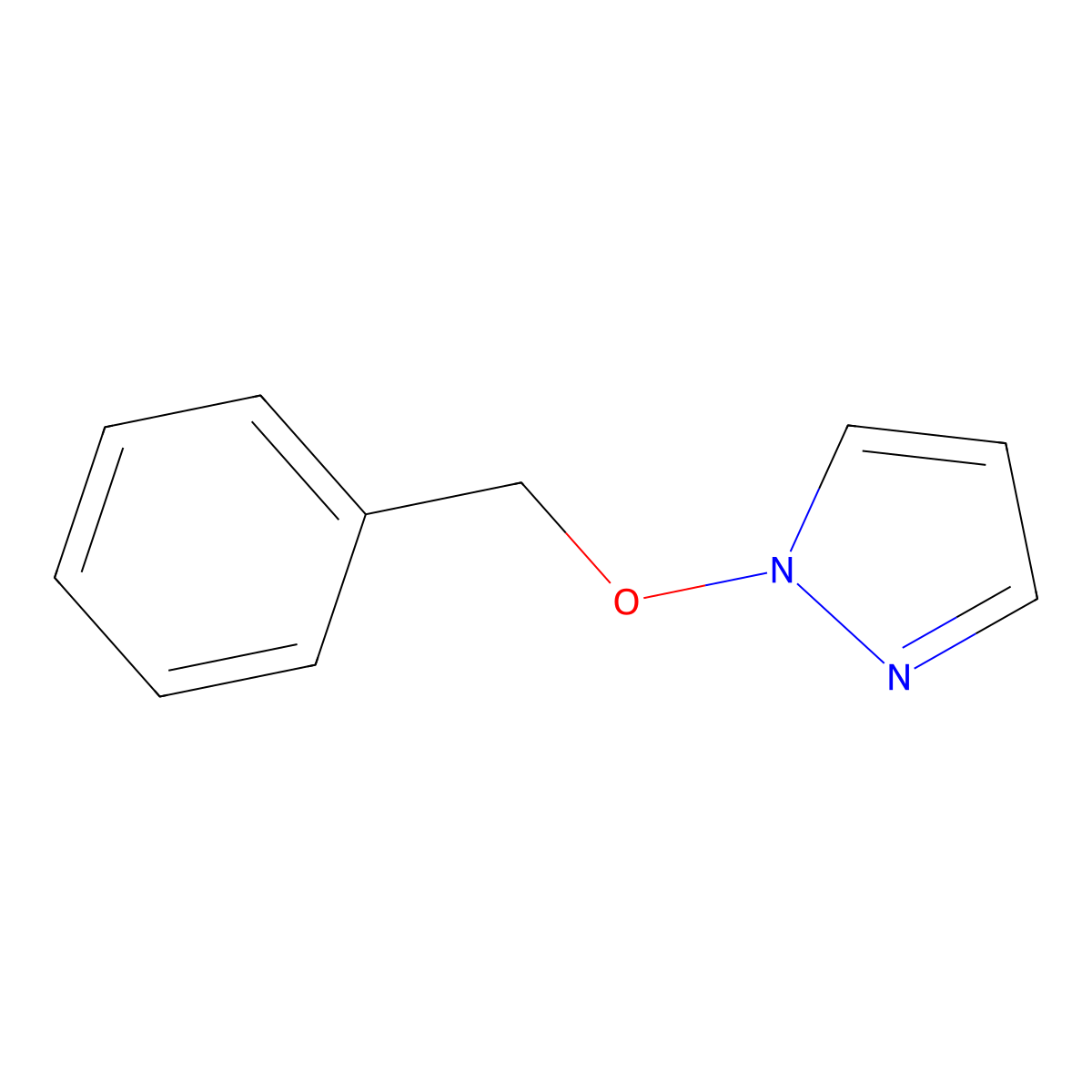 1H-Pyrazole, 1-(phenylmethoxy)- molecular structure, CAS 100159-47-5