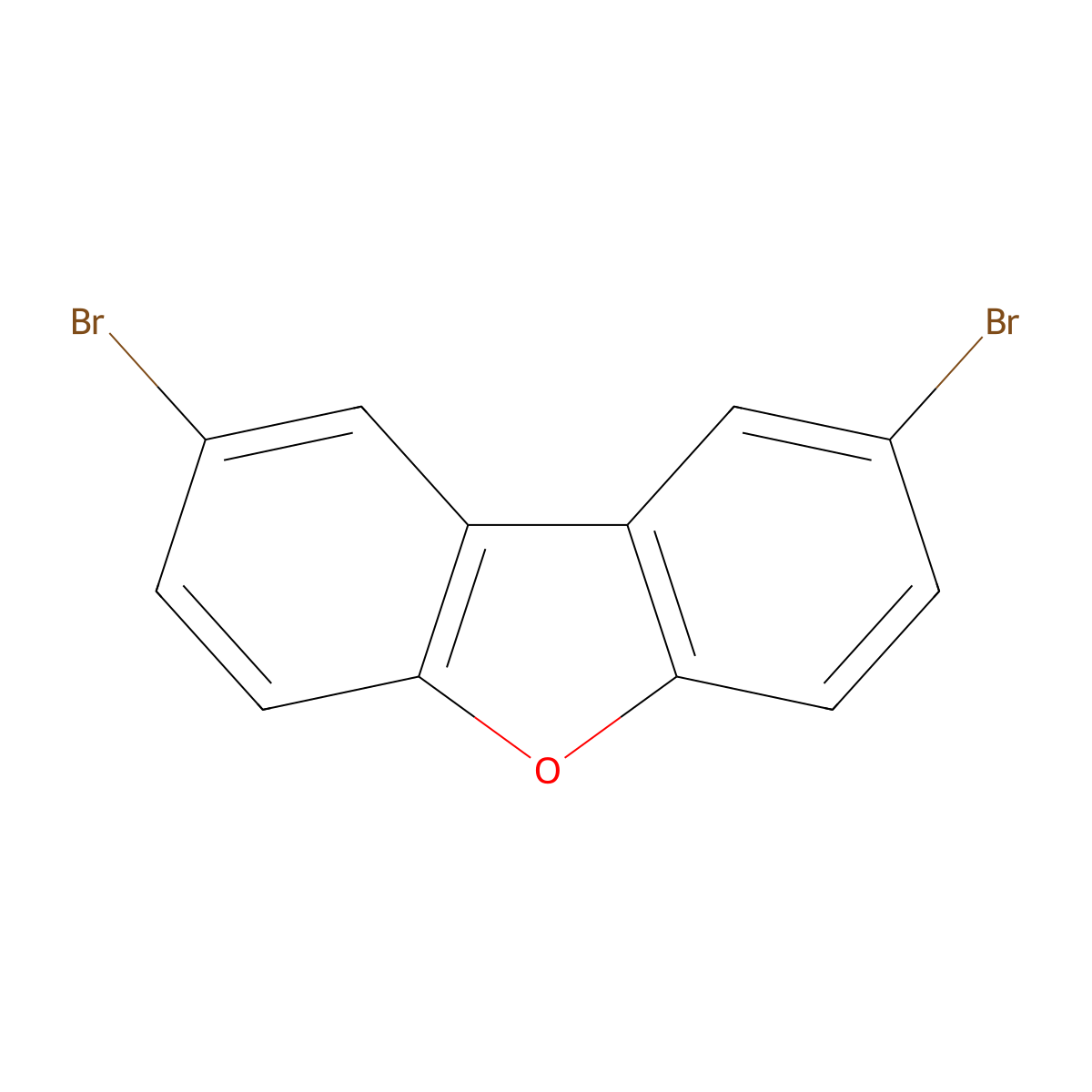 2,8-Dibromodibenzofuran molecular structure, CAS 10016-52-1