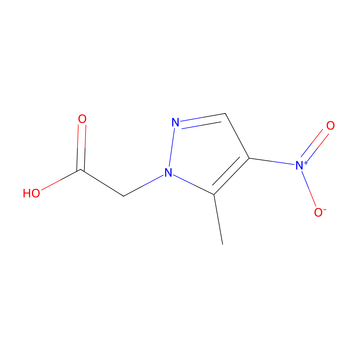 (5-methyl-4-nitro-1H-pyrazol-1-yl)acetic acid molecular structure, CAS 1001611-09-1