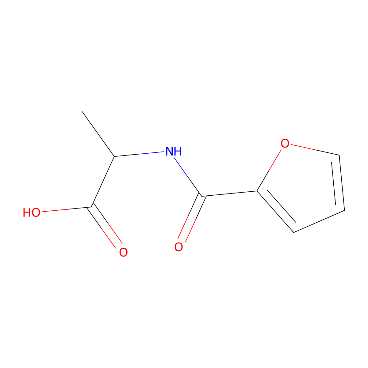 2-[(Furan-2-carbonyl)-amino]-propionic acid molecular structure, CAS 1001616-79-0