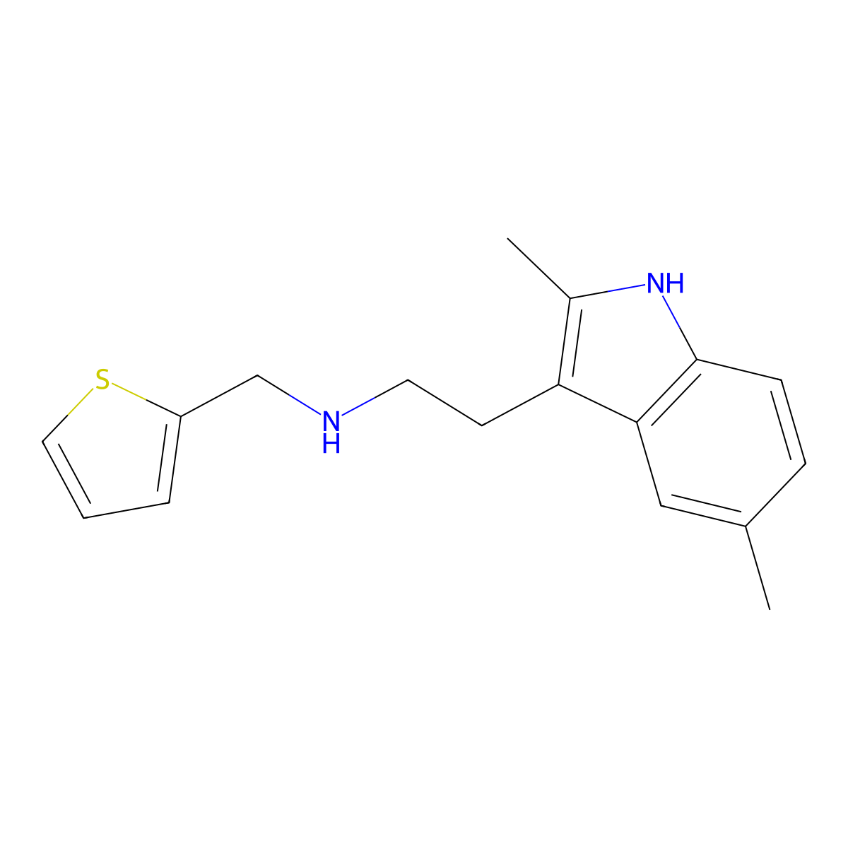 [2-(2,5-Dimethyl-1H-indol-3-yl)ethyl][(thiophen-2-yl)methyl]amine molecular structure, CAS 1001624-73-2