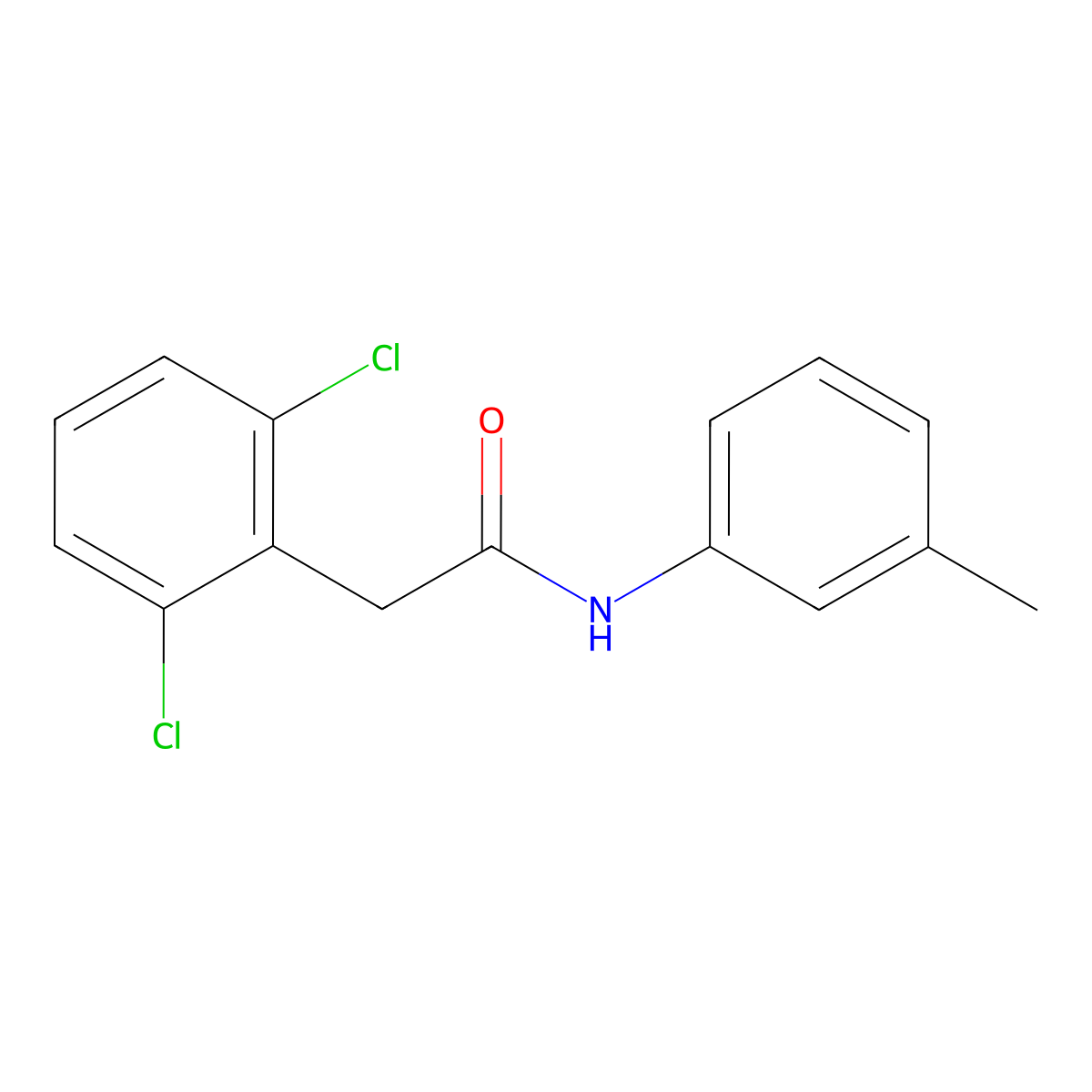 2,6-Dichloro-N-(3-methylphenyl)benzeneacetamide molecular structure, CAS 1001628-55-2