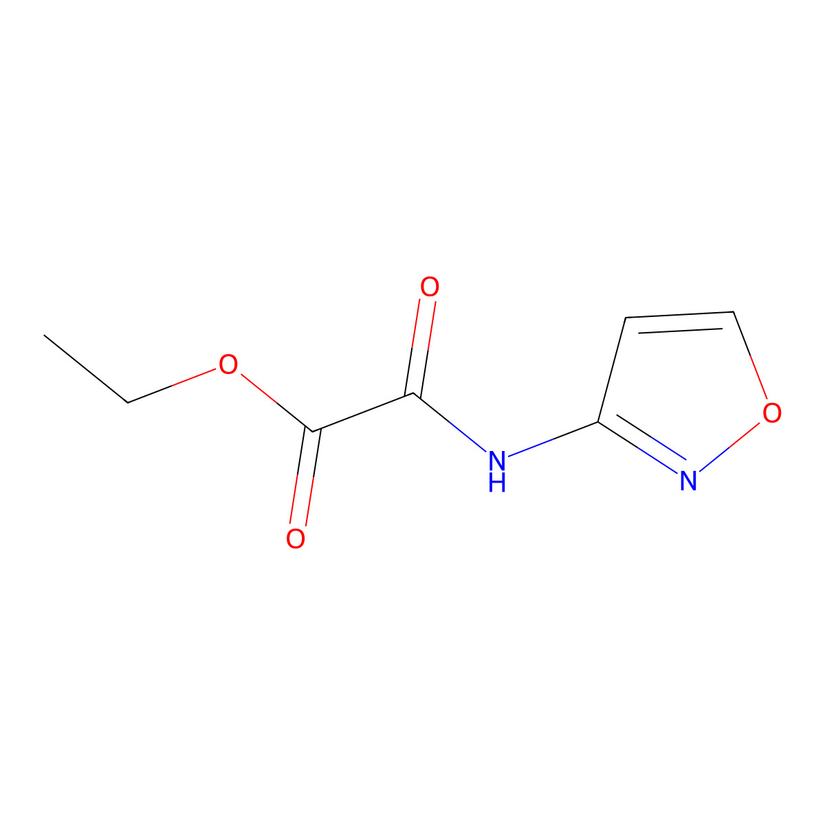 Ethyl (isoxazol-3-ylamino)(oxo)acetate molecular structure, CAS 1001634-98-5