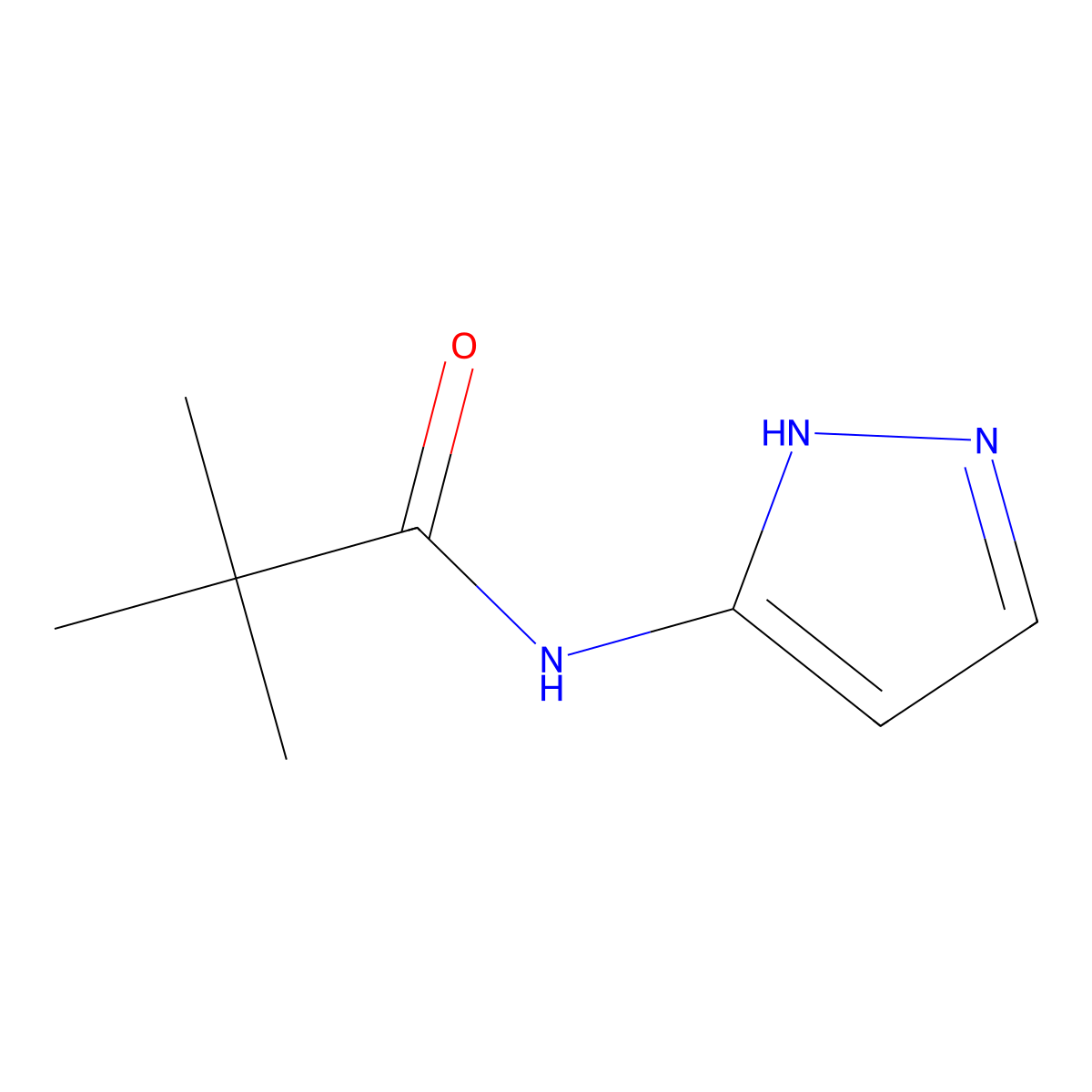 2,2-Dimethyl-N-1H-pyrazol-3-ylpropanamide molecular structure, CAS 1001635-04-6