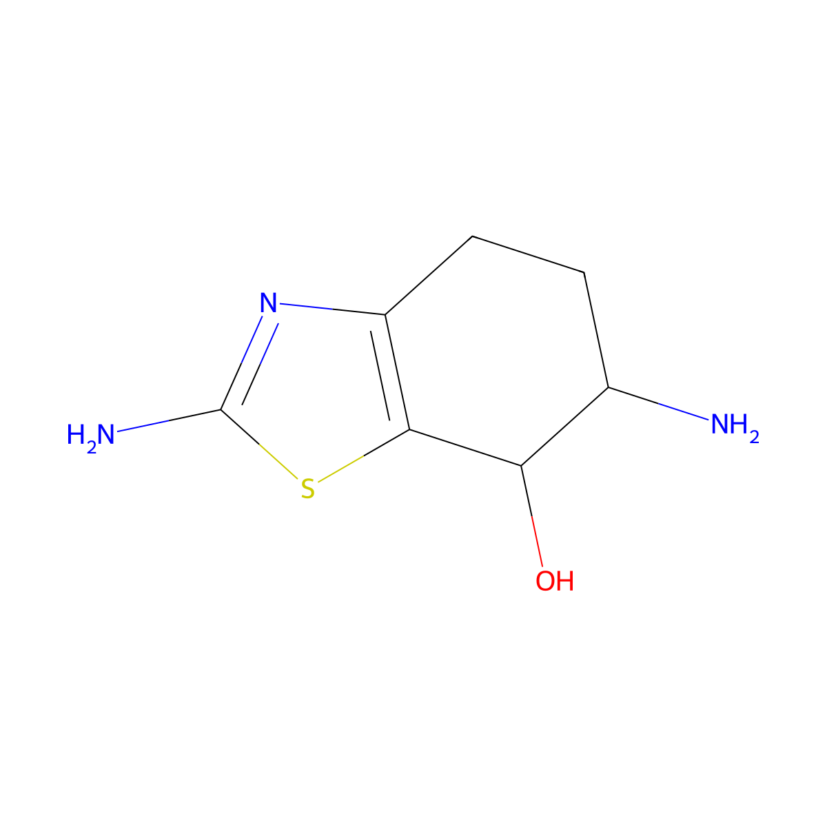 (6S,7S)-2,6-Diamino-4,5,6,7-tetrahydro-7-benzothiazolol molecular structure, CAS 1001648-65-2