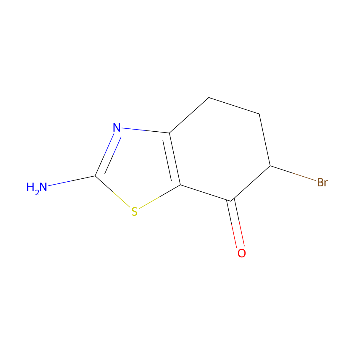 2-Amino-6-bromo-5,6-dihydro-7(4H)-benzothiazolone molecular structure, CAS 1001648-73-2