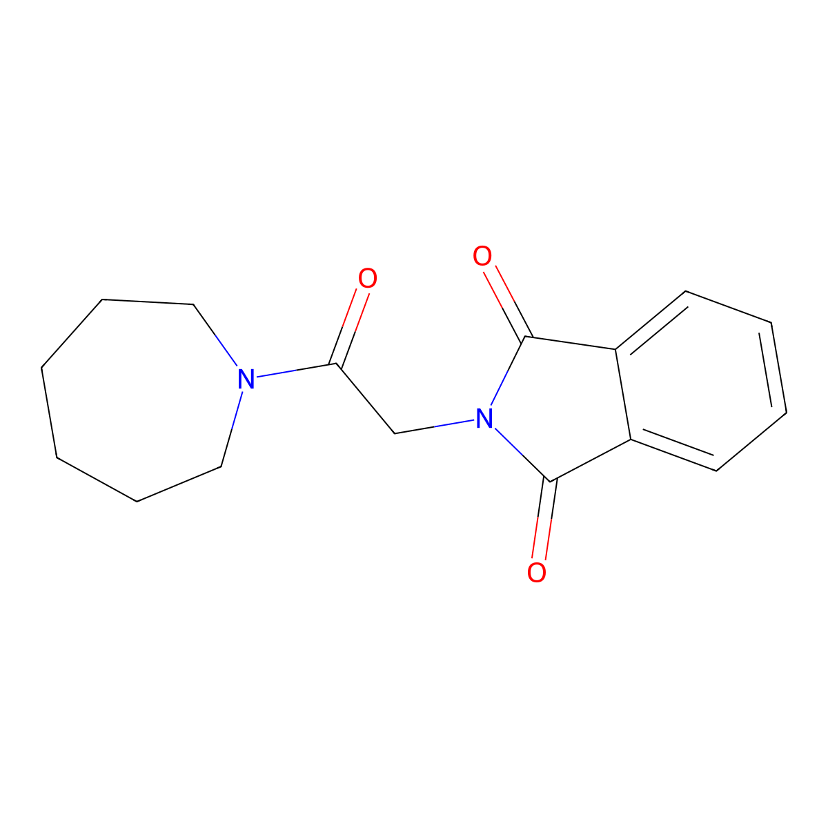 2-[2-(1-azepanyl)-2-oxoethyl]-1H-isoindole-1,3(2H)-dione molecular structure, CAS 100166-85-6