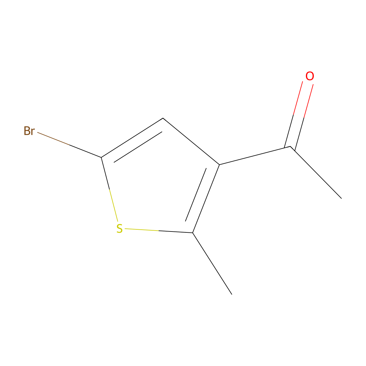 1-(5-Bromo-2-methylthiophen-3-yl)ethan-1-one molecular structure, CAS 1001671-82-4