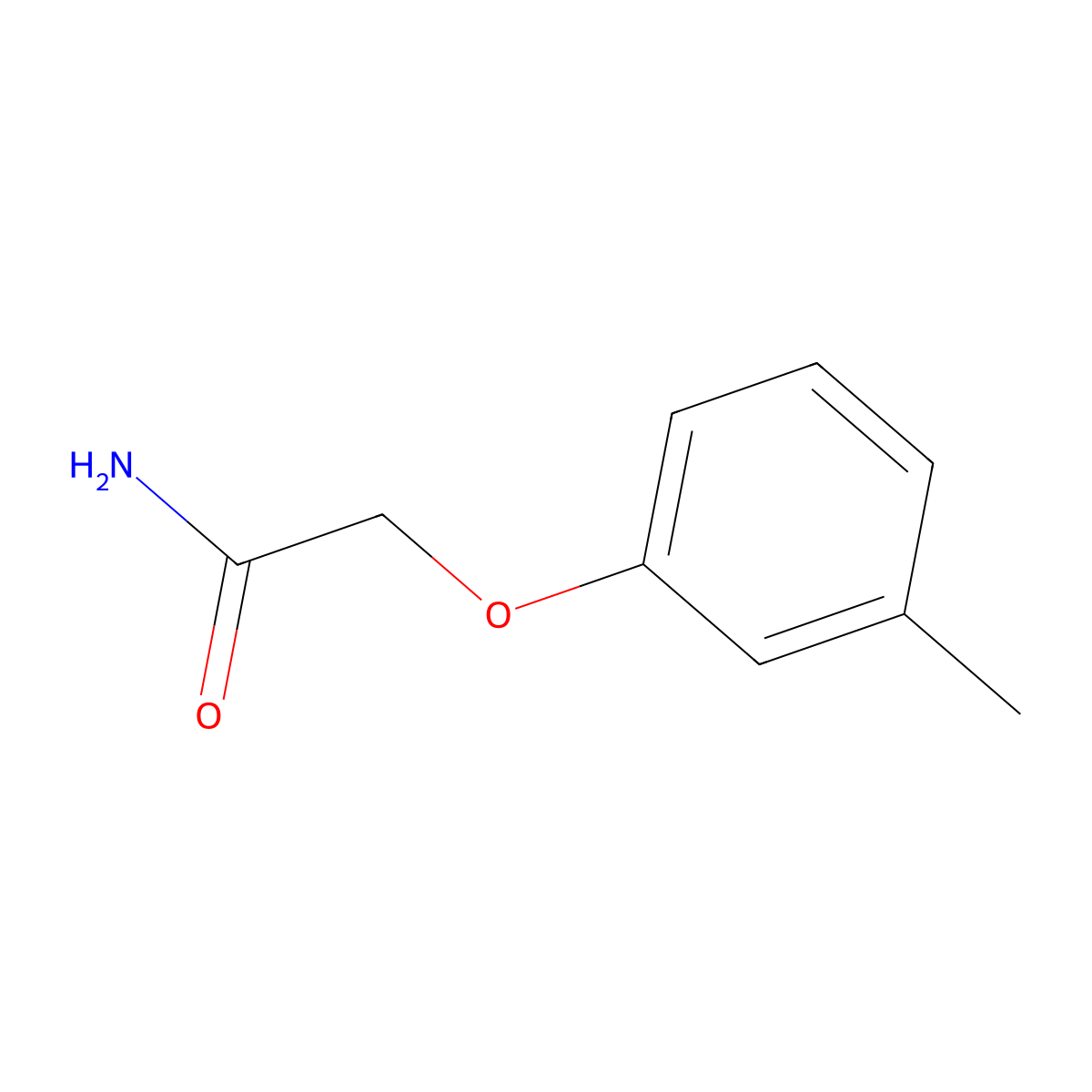 2-(3-Methylphenoxy)acetamide molecular structure, CAS 10017-53-5