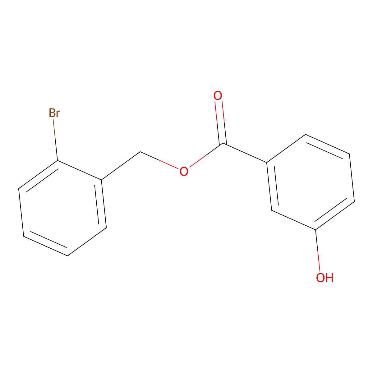 (2-Bromophenyl)methyl 3-hydroxybenzoate molecular structure, CAS 1001739-43-0