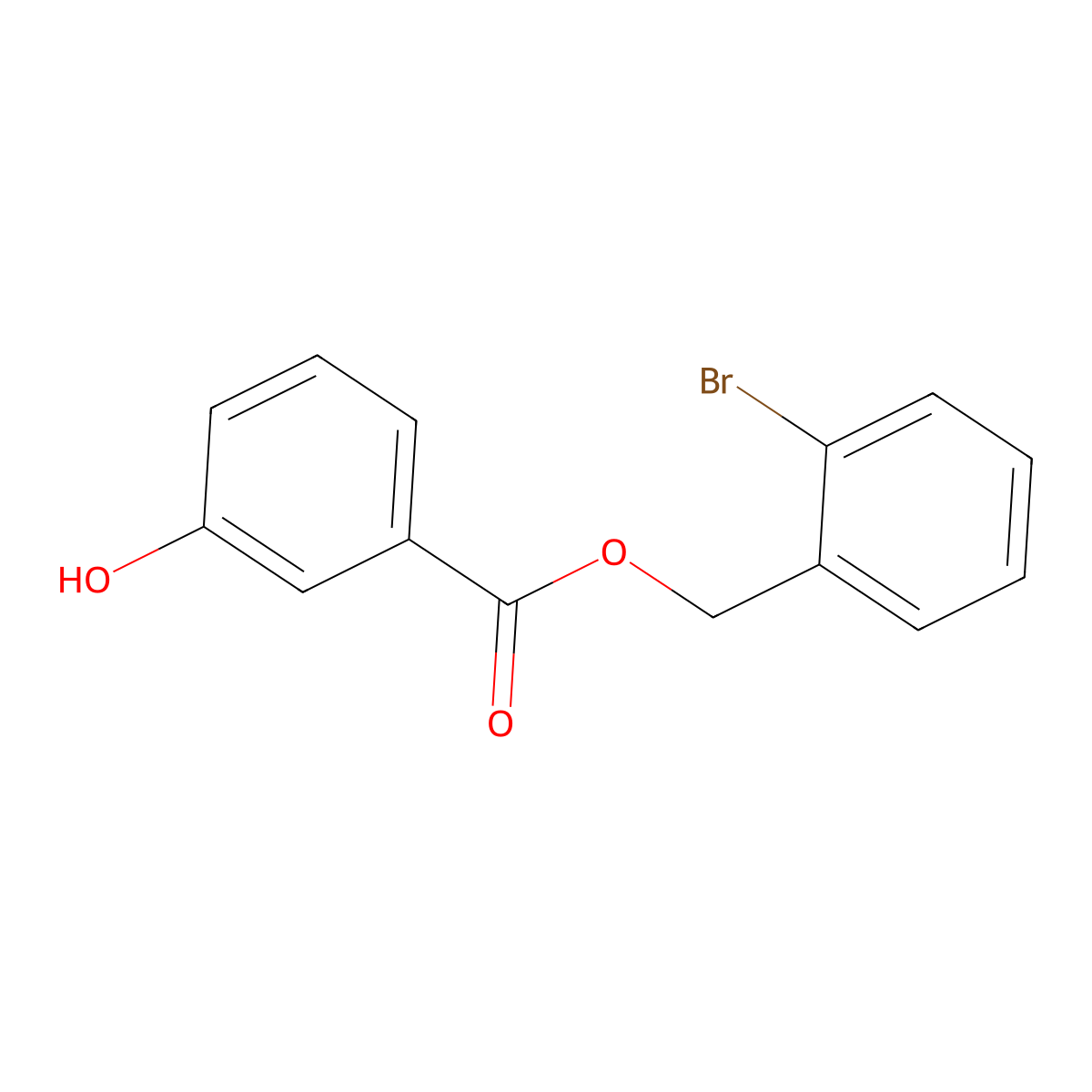 (2-Bromophenyl)methyl 3-hydroxybenzoate molecular structure, CAS 1001739-43-0