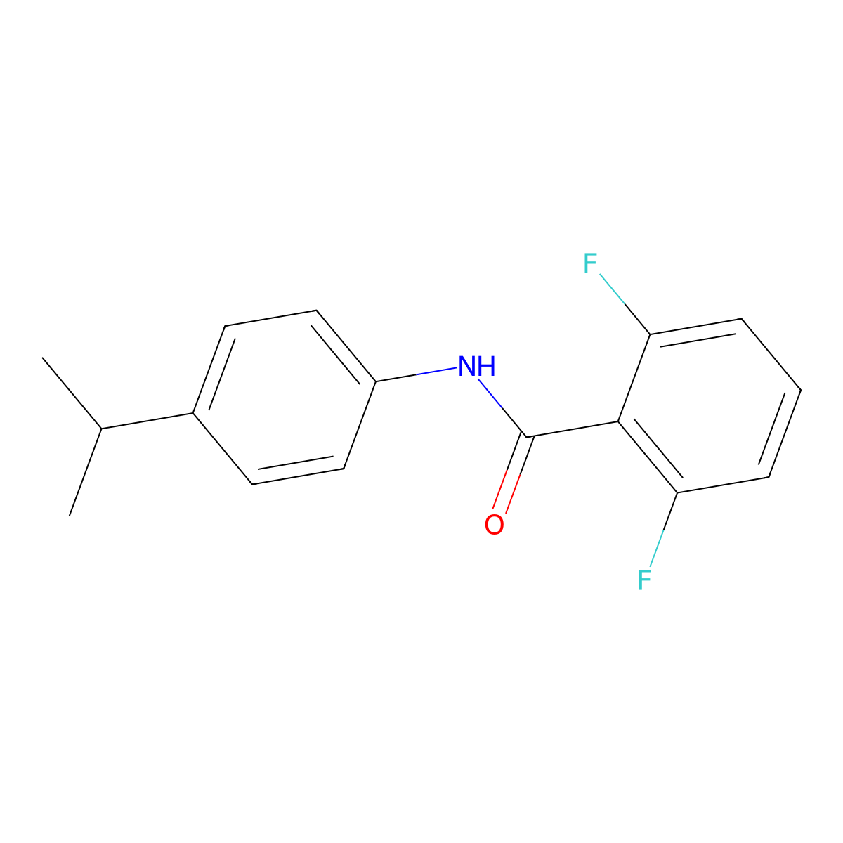 2,6-difluoro-N-(4-isopropylphenyl)benzamide molecular structure, CAS 1001741-48-5