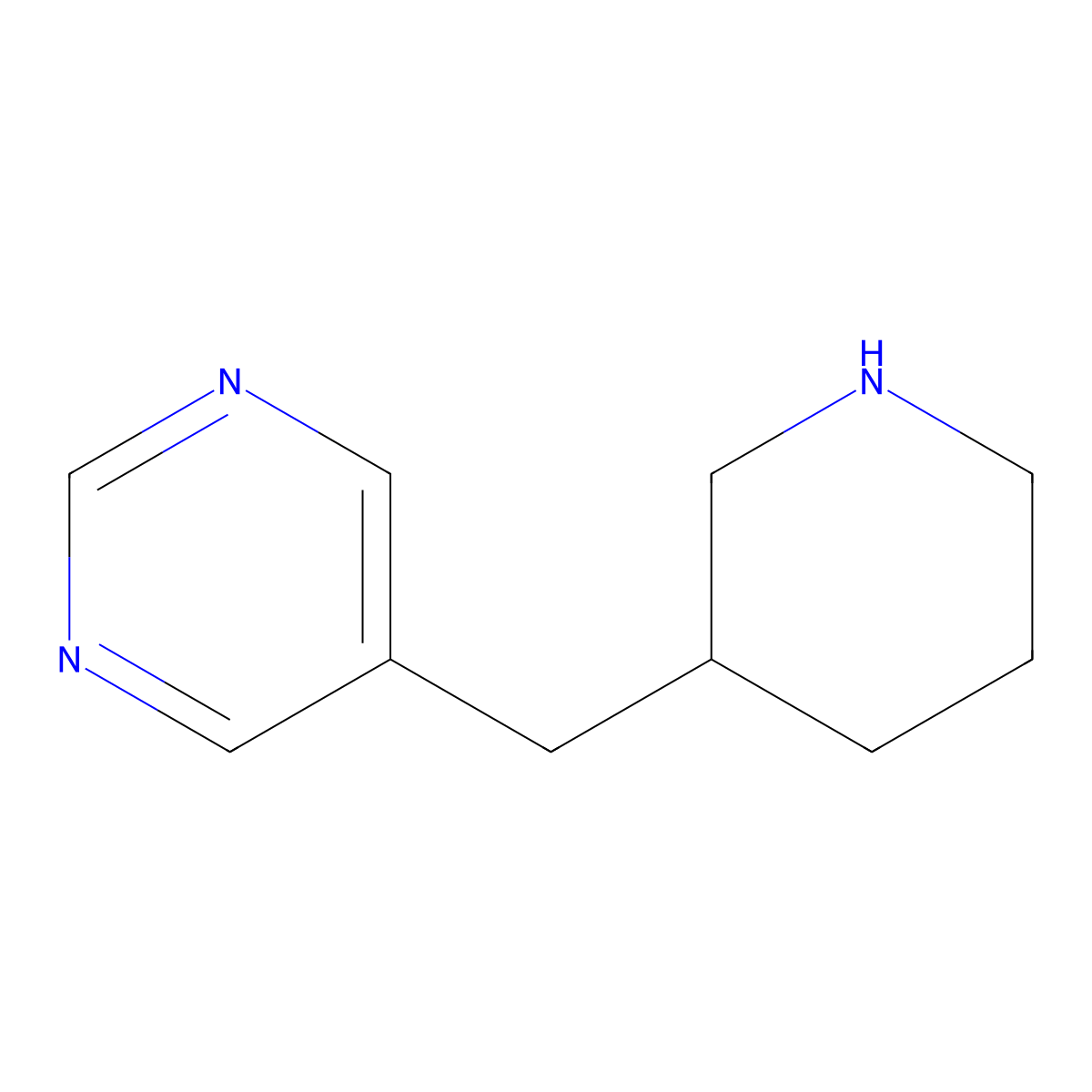 5-(Piperidin-3-ylmethyl)pyrimidine molecular structure, CAS 1001754-69-3