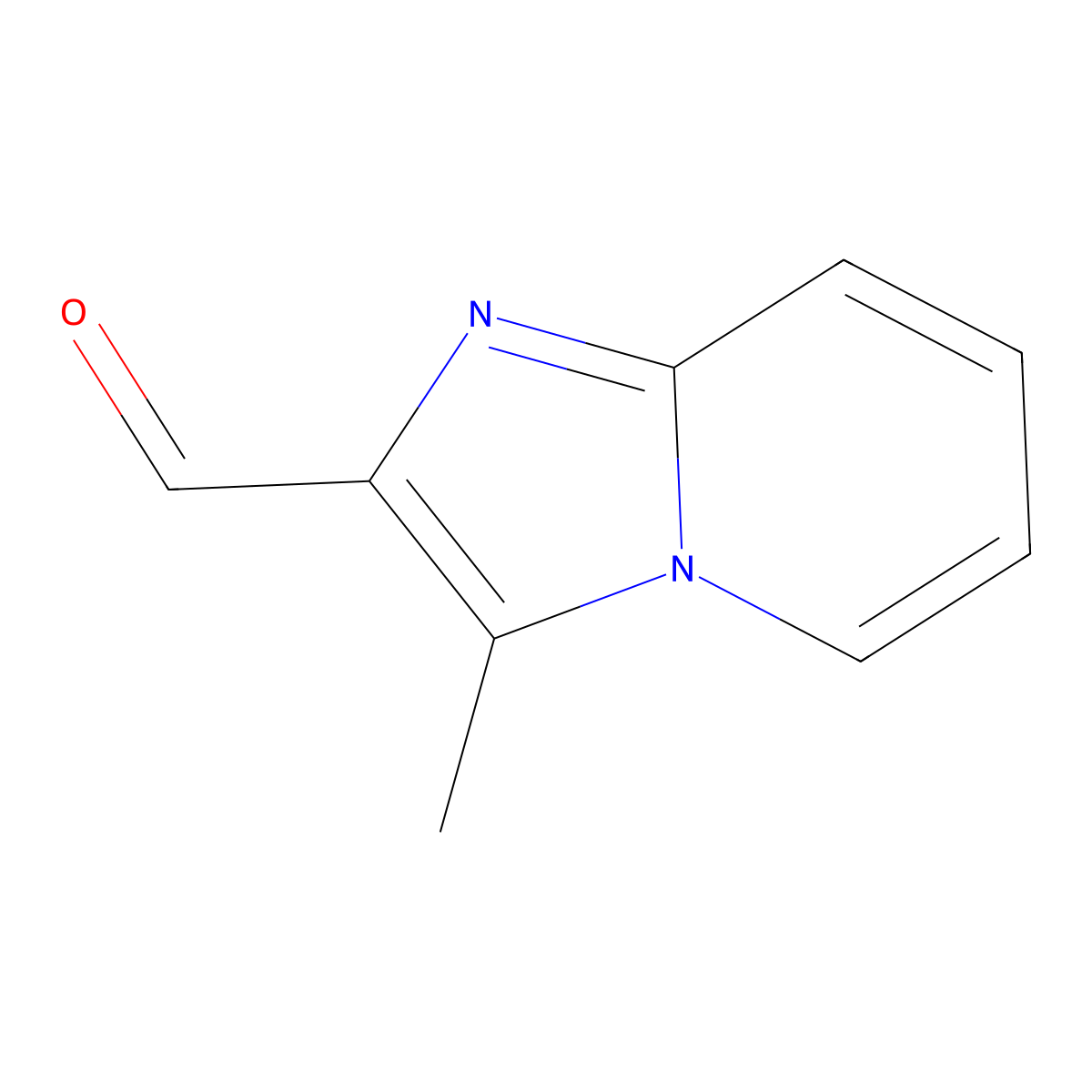 3-Methylimidazo[1,2-a]pyridine-2-carbaldehyde molecular structure, CAS 1001754-85-3