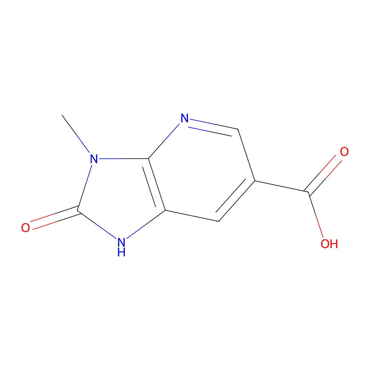 3-methyl-2-oxo-1H,2H,3H-imidazo[4,5-b]pyridine-6-carboxylic acid molecular structure, CAS 1001754-96-6