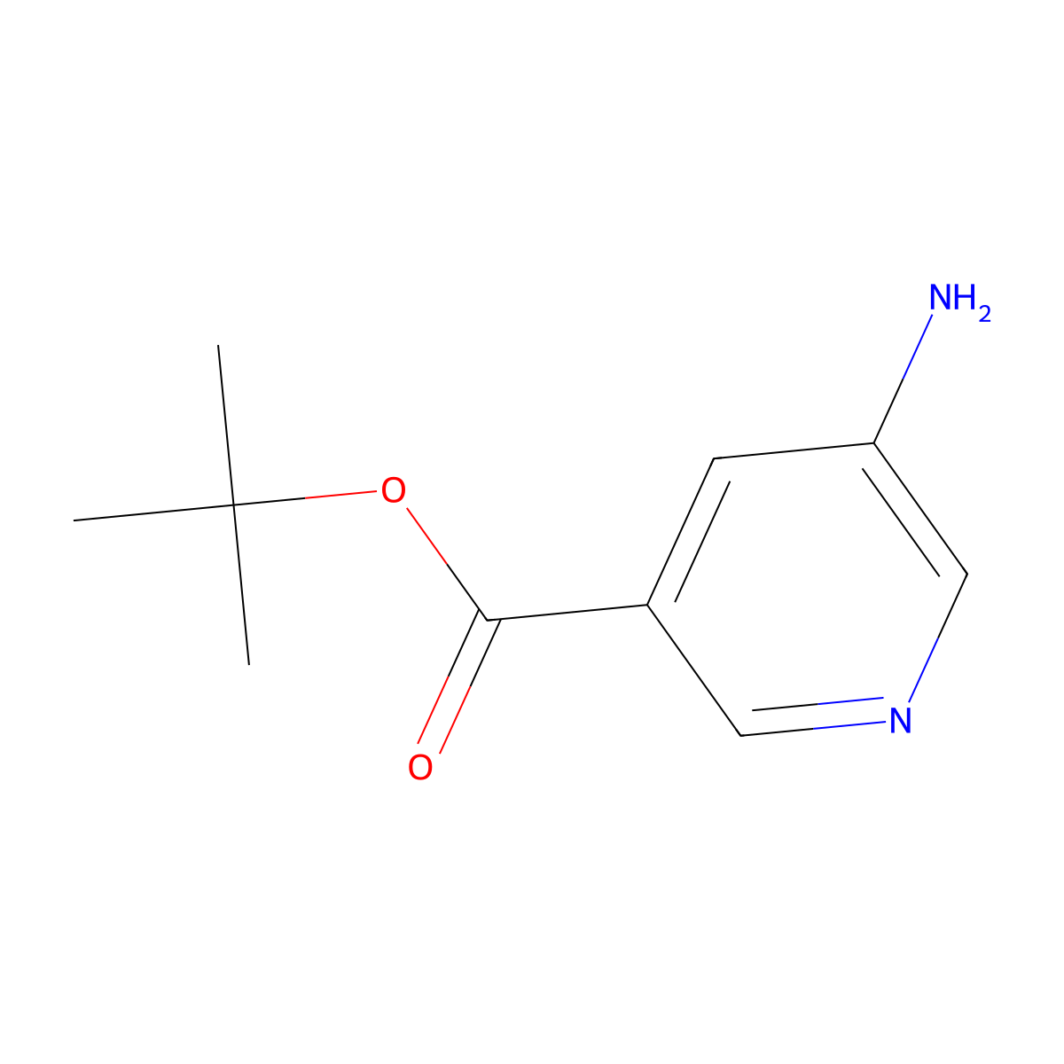Tert-butyl 5-aminopyridine-3-carboxylate molecular structure, CAS 1001755-36-7