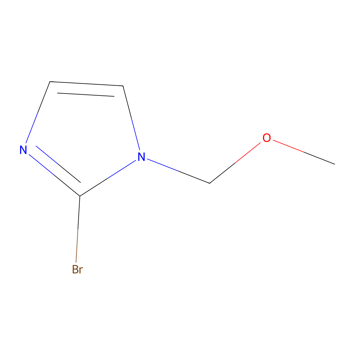 2-Bromo-1-(methoxymethyl)-1H-imidazole molecular structure, CAS 1001755-89-0