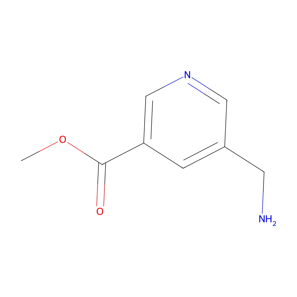 Methyl 5-(aminomethyl)nicotinate molecular structure, CAS 1001756-84-8