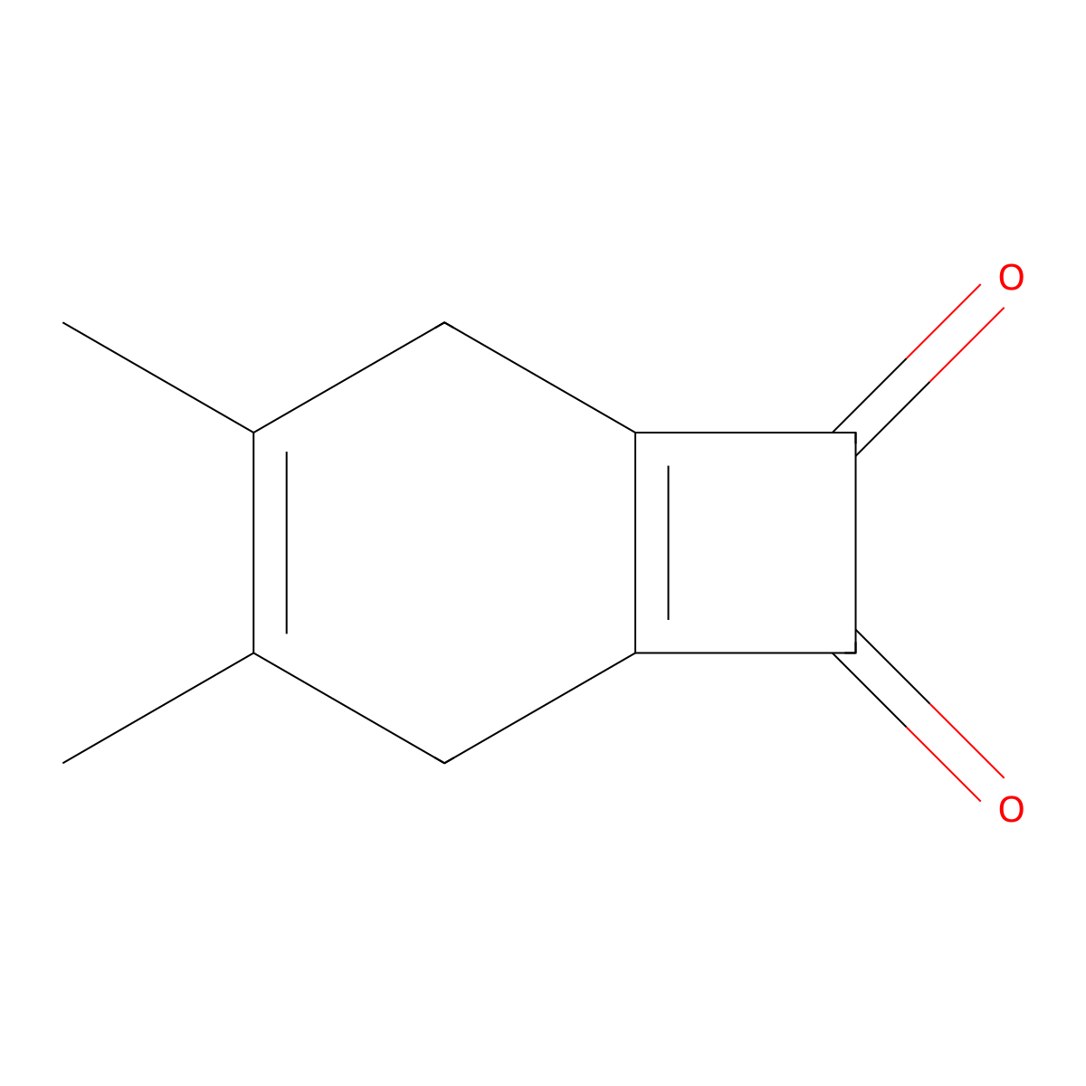 3,4-Dimethylbicyclo(4.2.0)octa-1(6),3-diene-7,8-dione molecular structure, CAS 10018-51-6