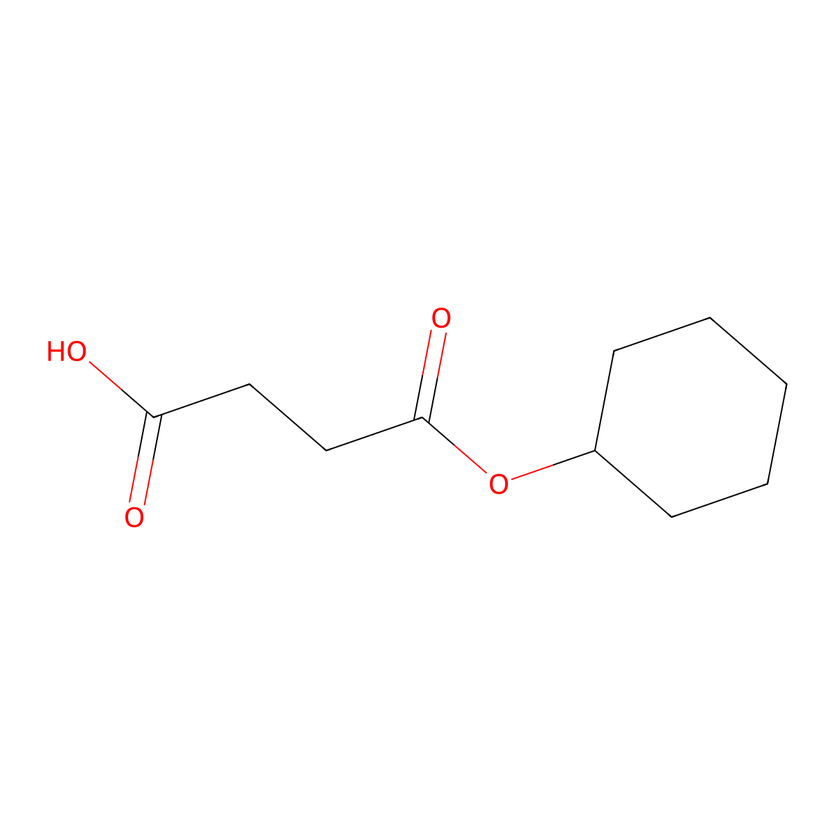 4-(Cyclohexyloxy)-4-oxobutanoic acid molecular structure, CAS 10018-78-7