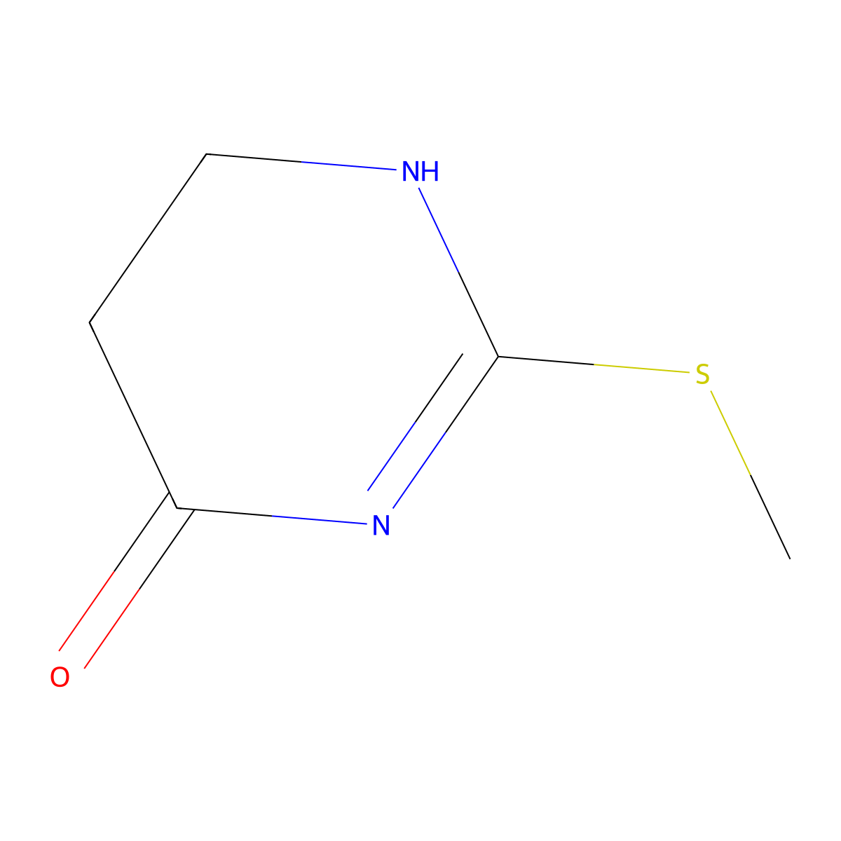 2-(Methylthio)-5,6-dihydropyrimidin-4(1H)-one molecular structure, CAS 100185-53-3