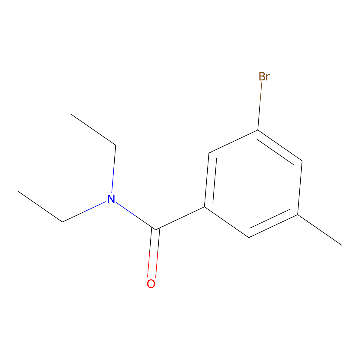 3-bromo-N,N-diethyl-5-methylbenzamide molecular structure, CAS 1001855-33-9