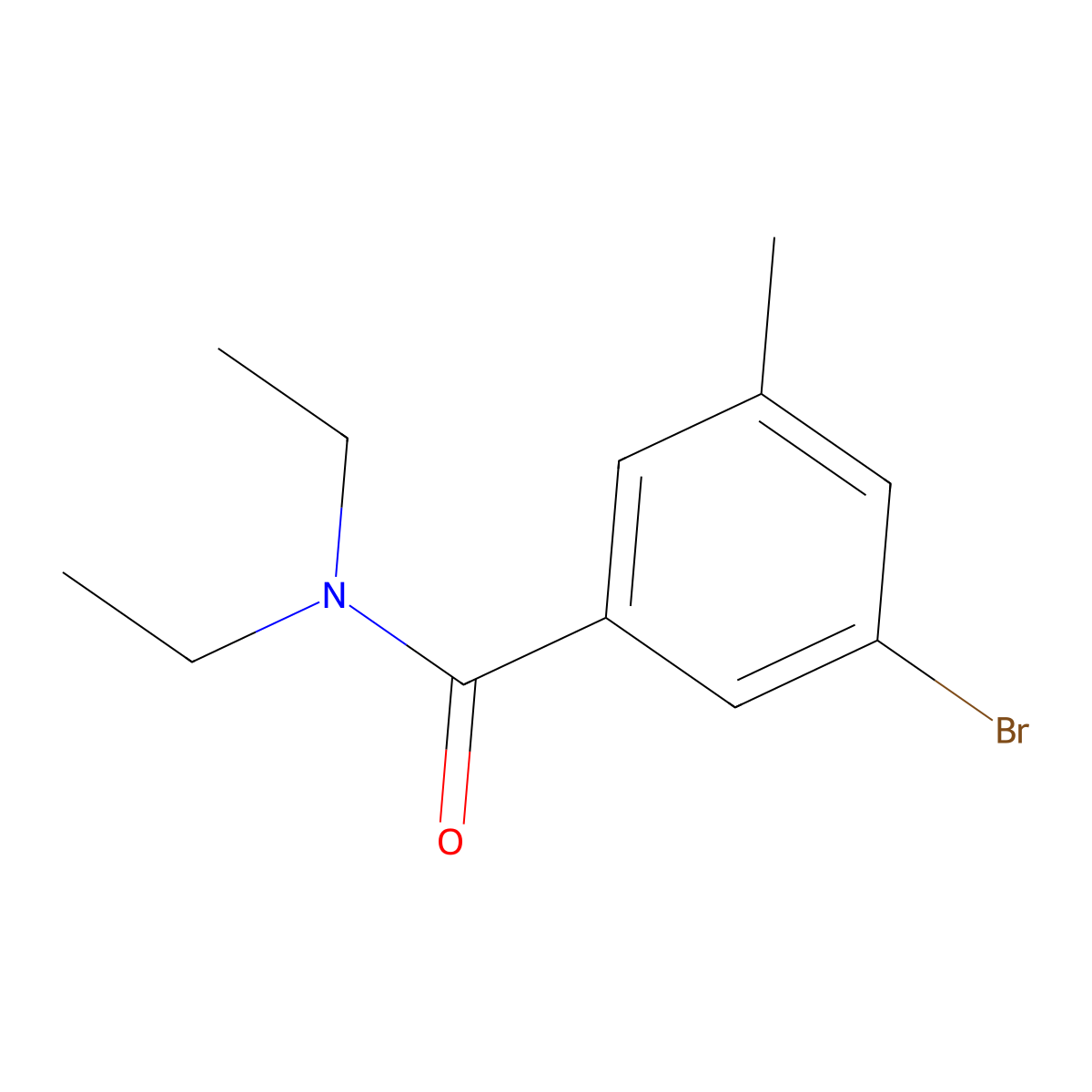 3-bromo-N,N-diethyl-5-methylbenzamide molecular structure, CAS 1001855-33-9