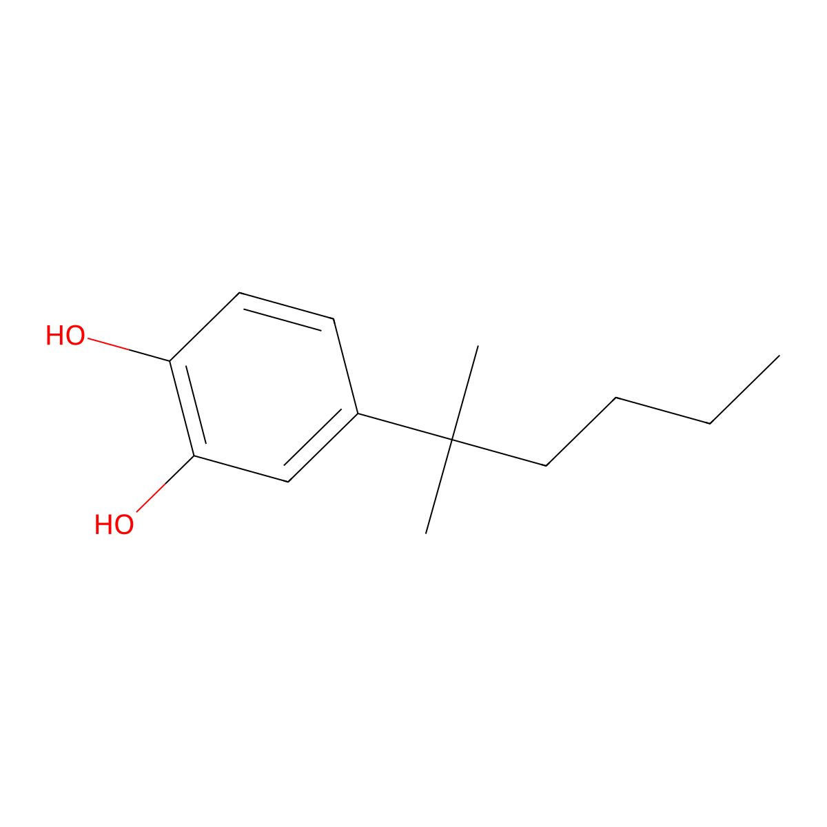 4-(2-Methylhexan-2-yl)benzene-1,2-diol molecular structure, CAS 100186-17-2