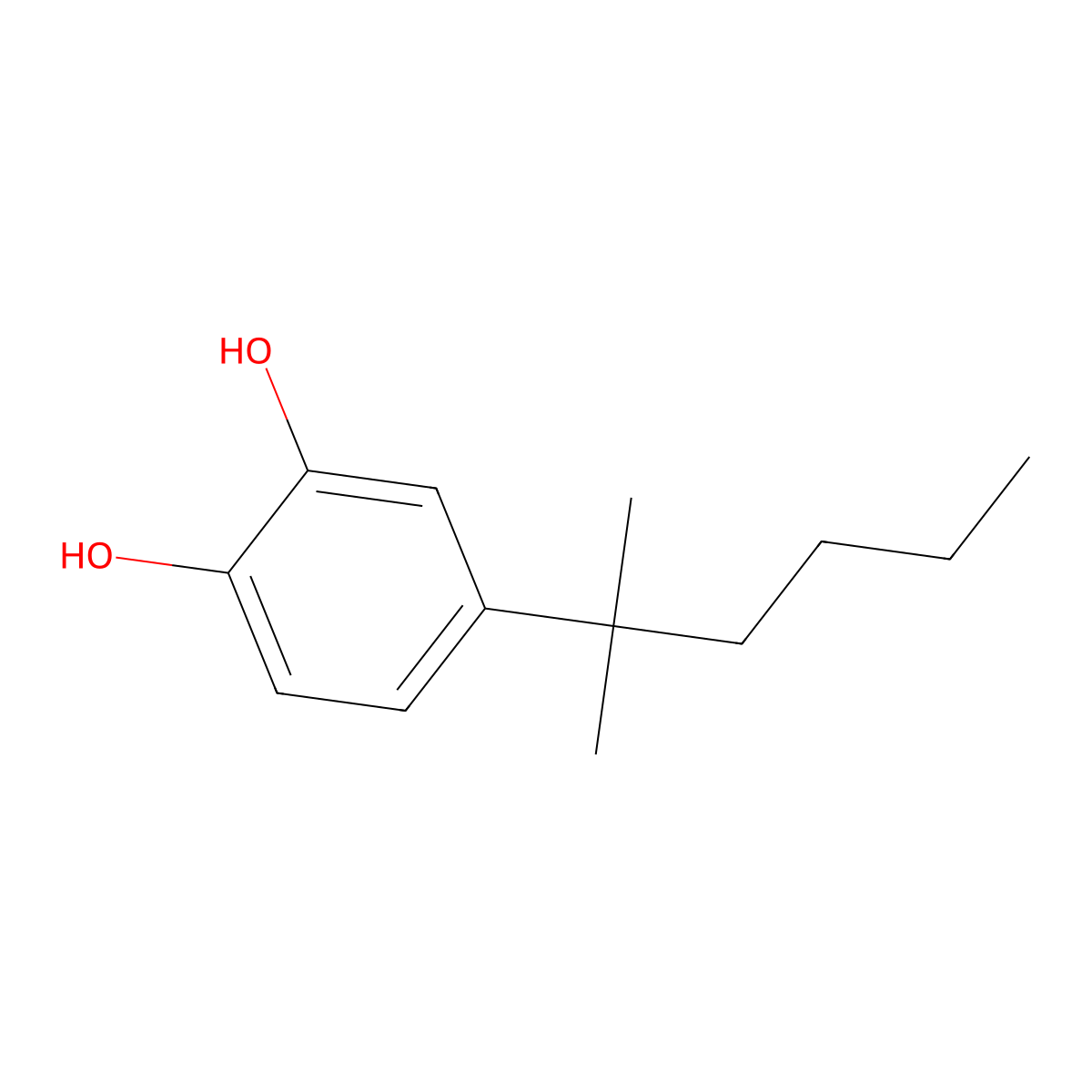 4-(2-Methylhexan-2-yl)benzene-1,2-diol molecular structure, CAS 100186-17-2
