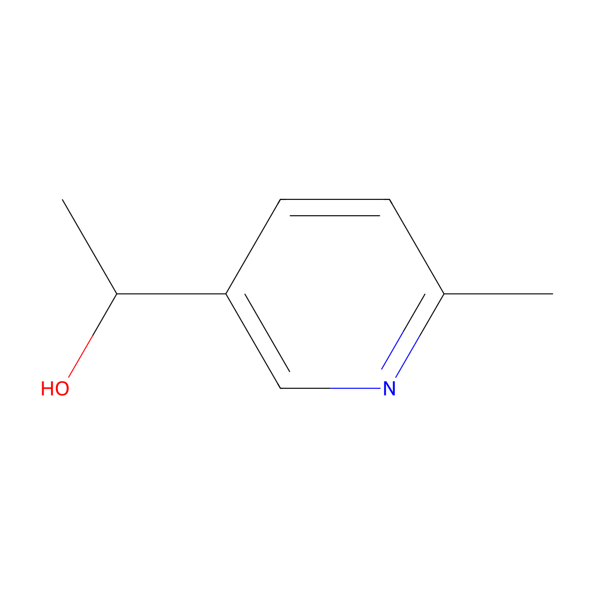 1-(6-Methylpyridin-3-yl)ethan-1-ol molecular structure, CAS 100189-16-0