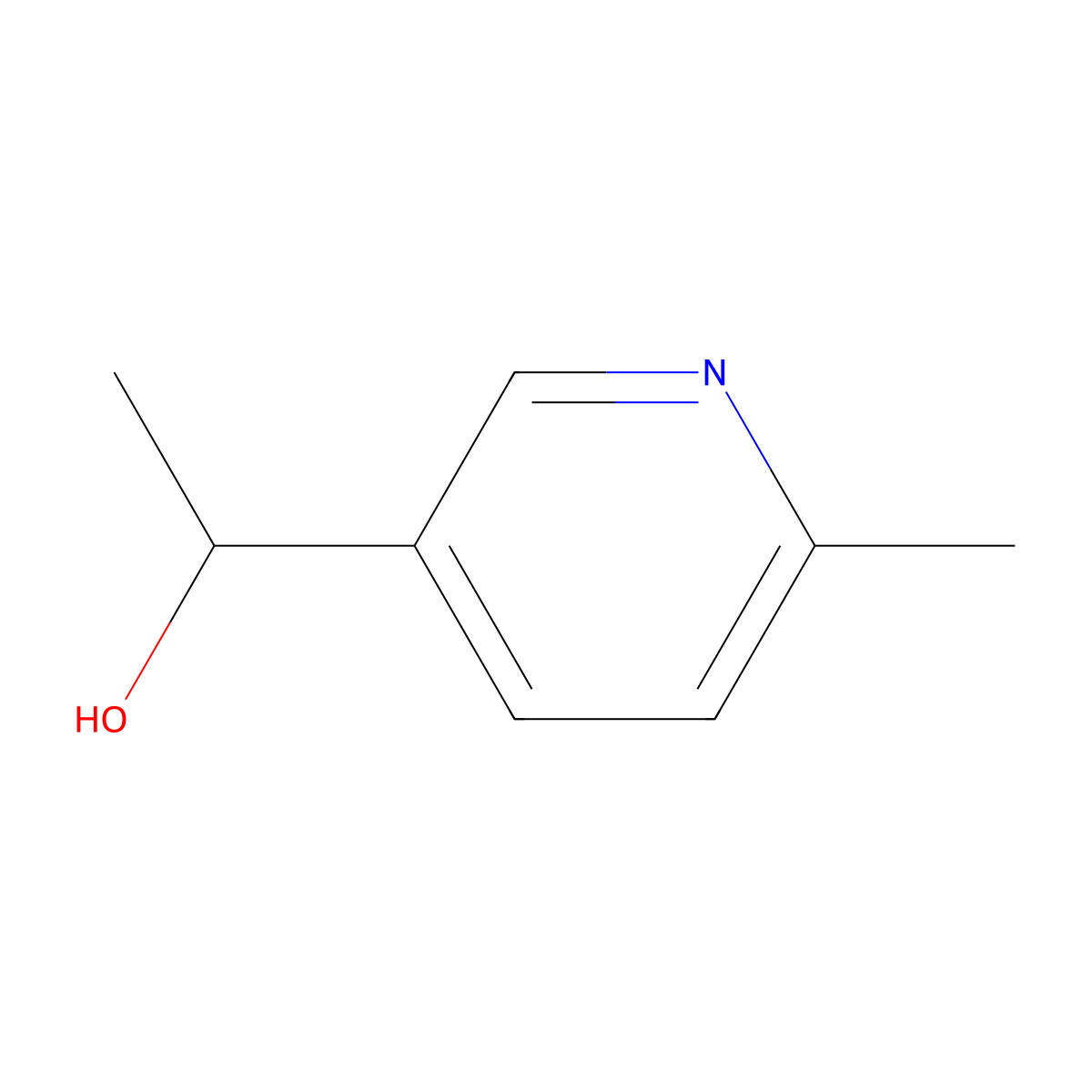 1-(6-Methylpyridin-3-yl)ethan-1-ol molecular structure, CAS 100189-16-0
