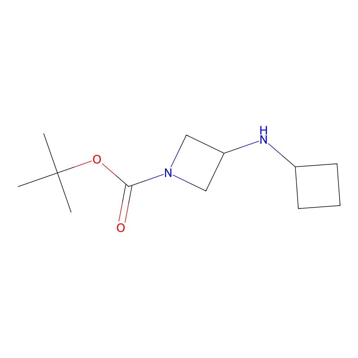 tert-Butyl 3-(cyclobutylamino)azetidine-1-carboxylate molecular structure, CAS 1001907-39-6
