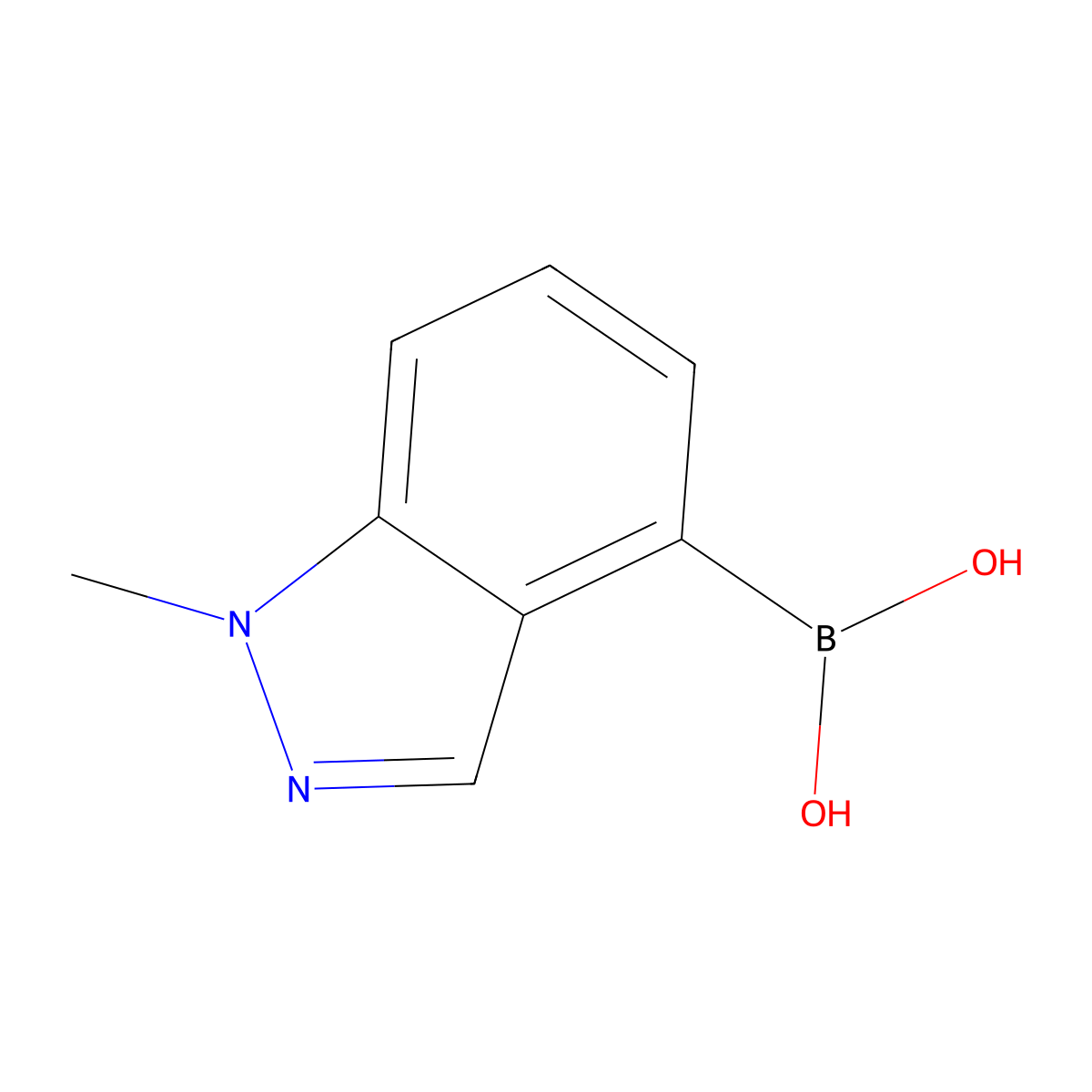 1-Methyl-1H-indazole-4-boronic acid molecular structure, CAS 1001907-60-3