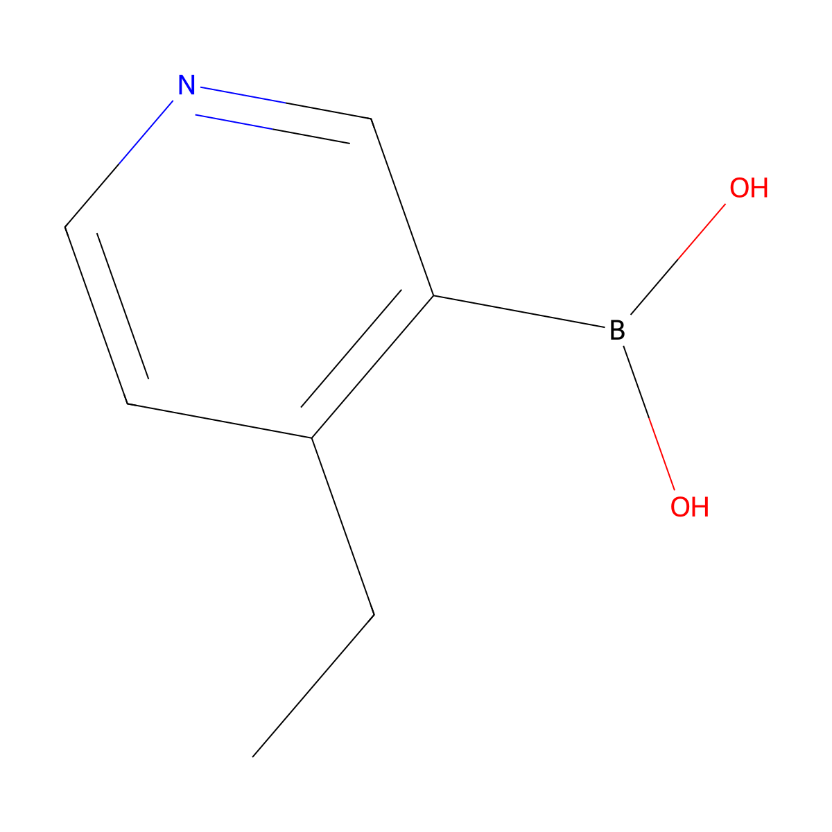 (4-Ethylpyridin-3-yl)boronic acid molecular structure, CAS 1001907-67-0