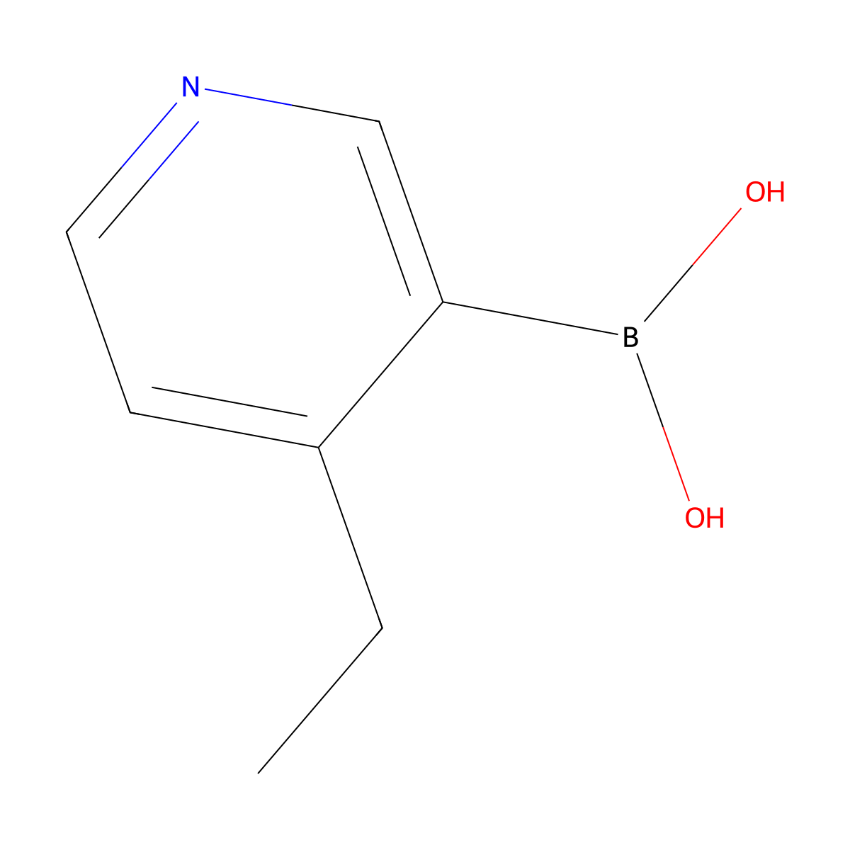 (4-Ethylpyridin-3-yl)boronic acid molecular structure, CAS 1001907-67-0