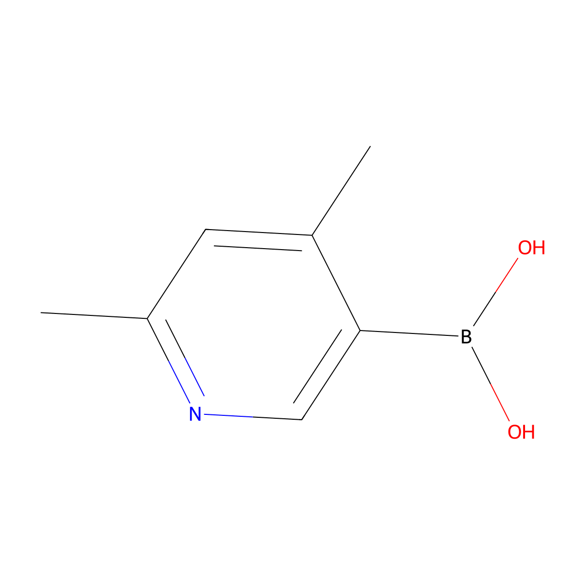4,6-Dimethylpyridine-3-boronic acid molecular structure, CAS 1001907-68-1