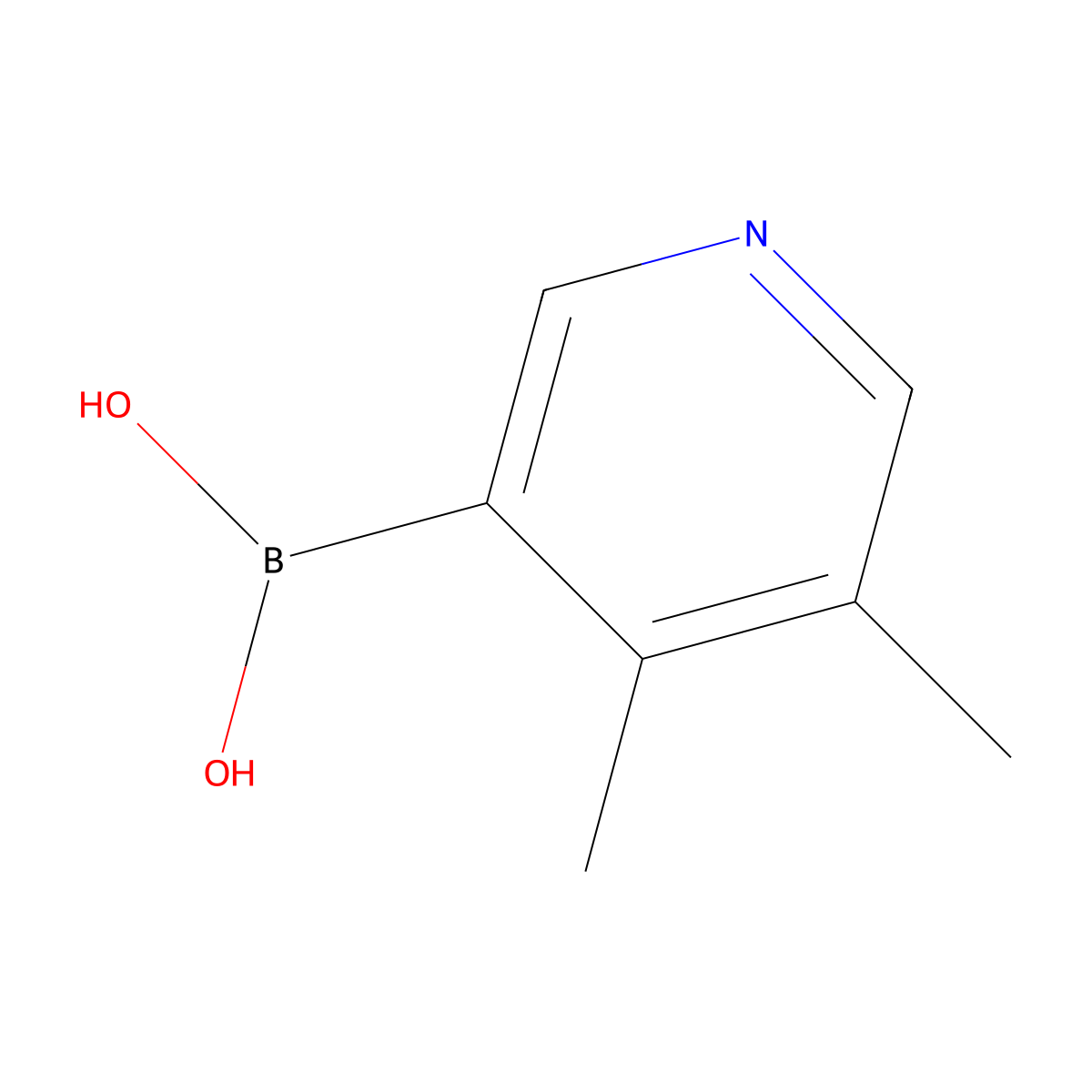 4,5-Dimethylpyridine-3-boronic acid molecular structure, CAS 1001907-71-6