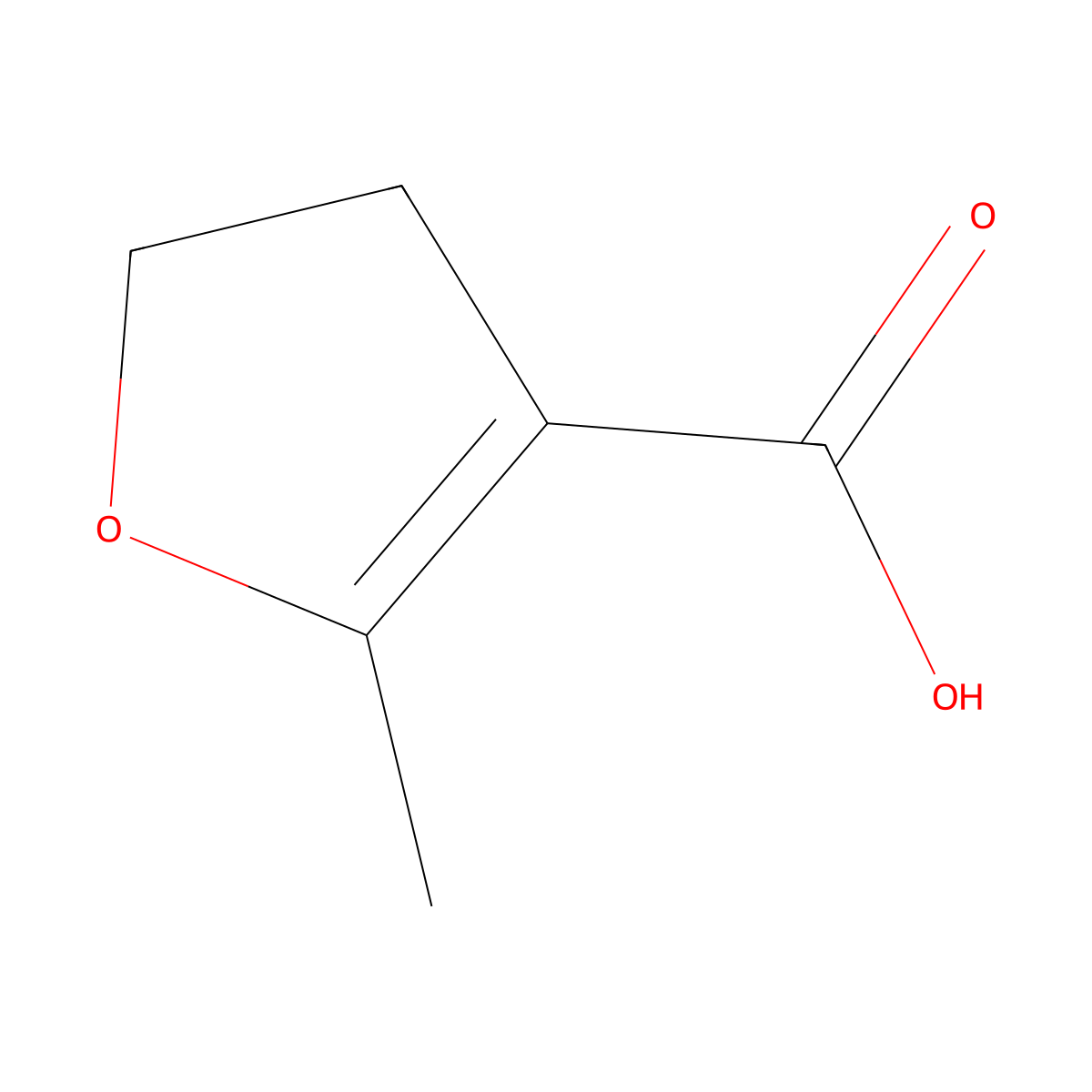 2-Methyl-4,5-dihydrofuran-3-carboxylic acid molecular structure, CAS 100191-39-7