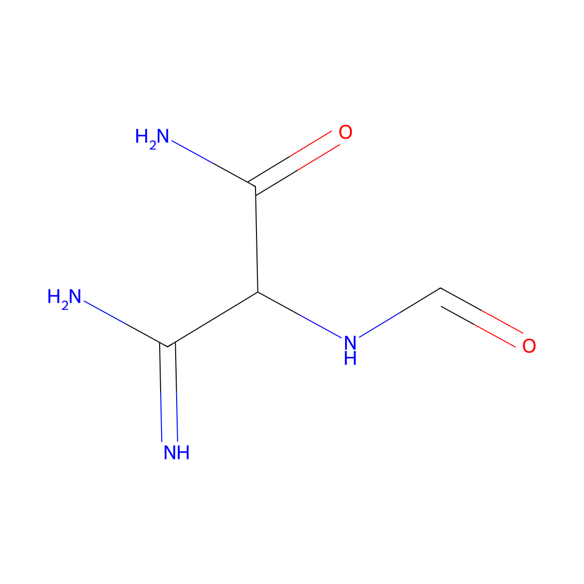 3-Amino-2-(formylamino)-3-iminopropanamide molecular structure, CAS 100191-43-3