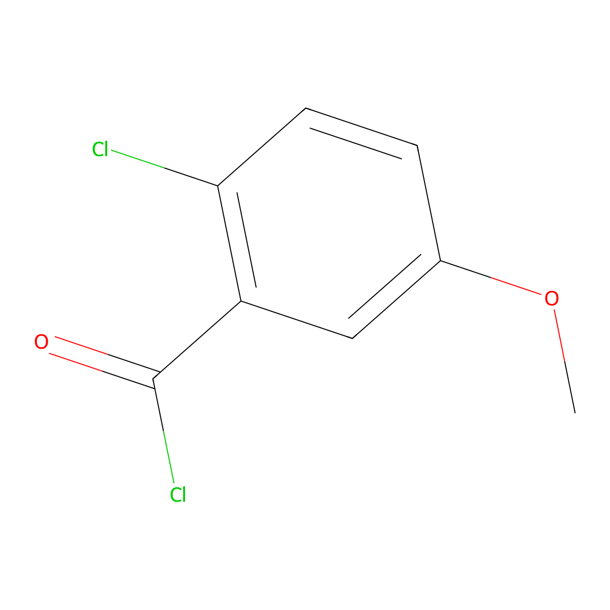 2-Chloro-5-methoxybenzoyl chloride molecular structure, CAS 100191-61-5