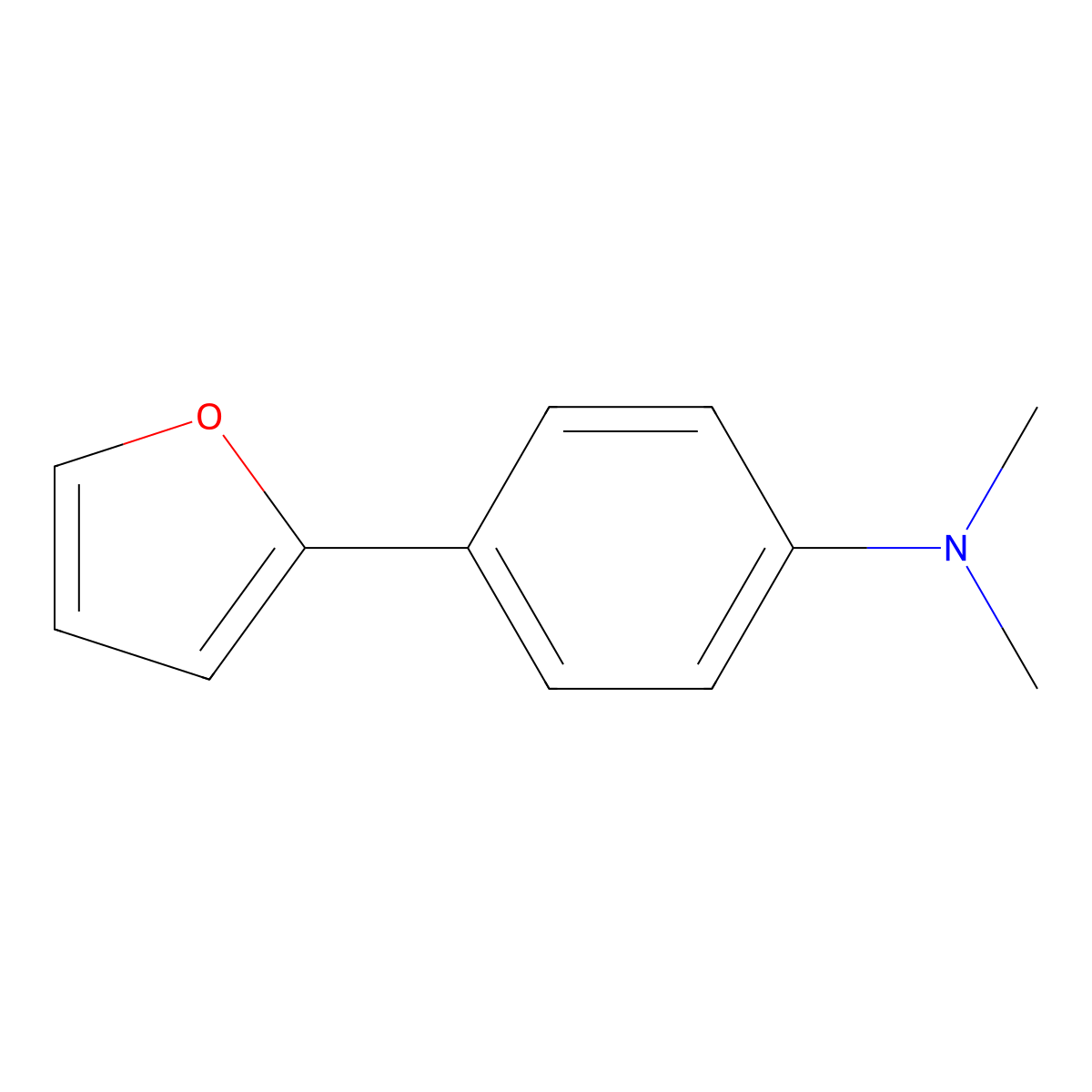 2-(4-Dimethylaminophenyl)furan molecular structure, CAS 100191-85-3
