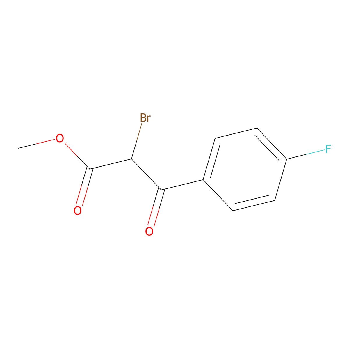 Methyl 2-bromo-3-(4-fluorophenyl)-3-oxopropanoate molecular structure, CAS 1001922-15-1