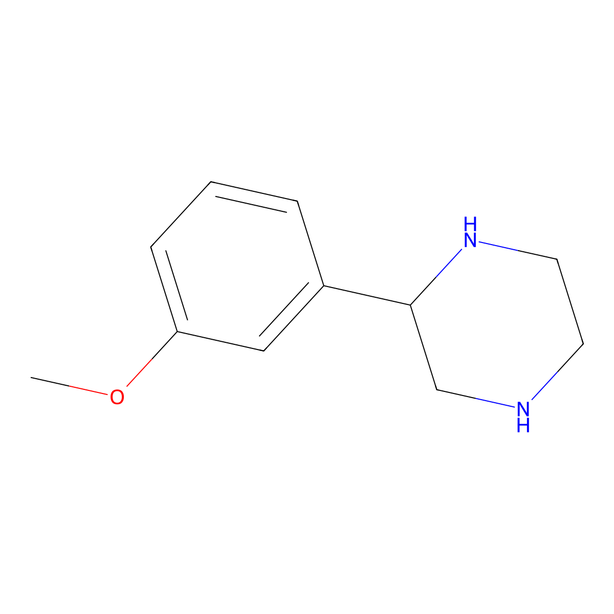 (R)-2-(3-methoxyphenyl)-piperazine molecular structure, CAS 1001940-34-6