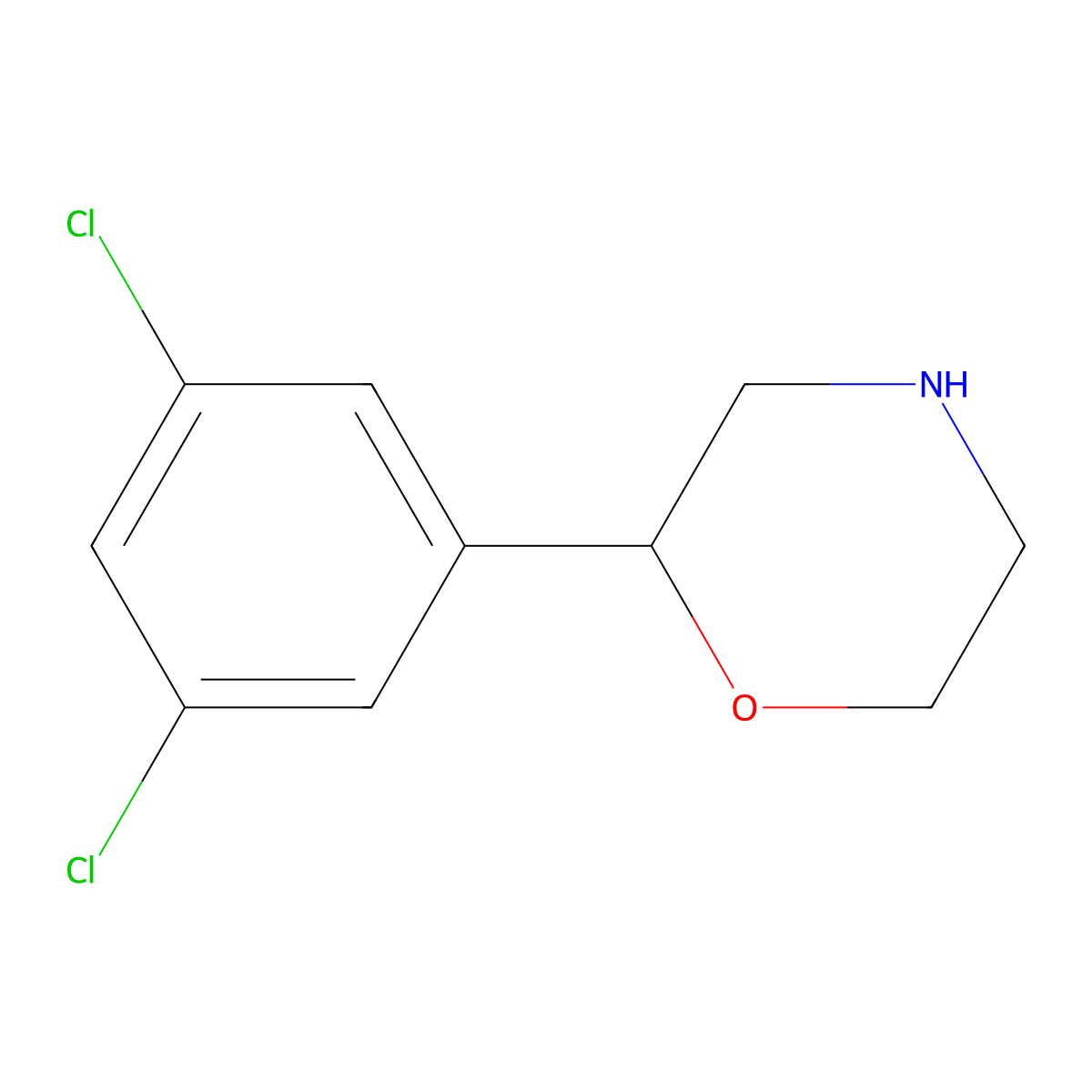 2-(3,5-Dichlorophenyl)morpholine molecular structure, CAS 1001940-36-8